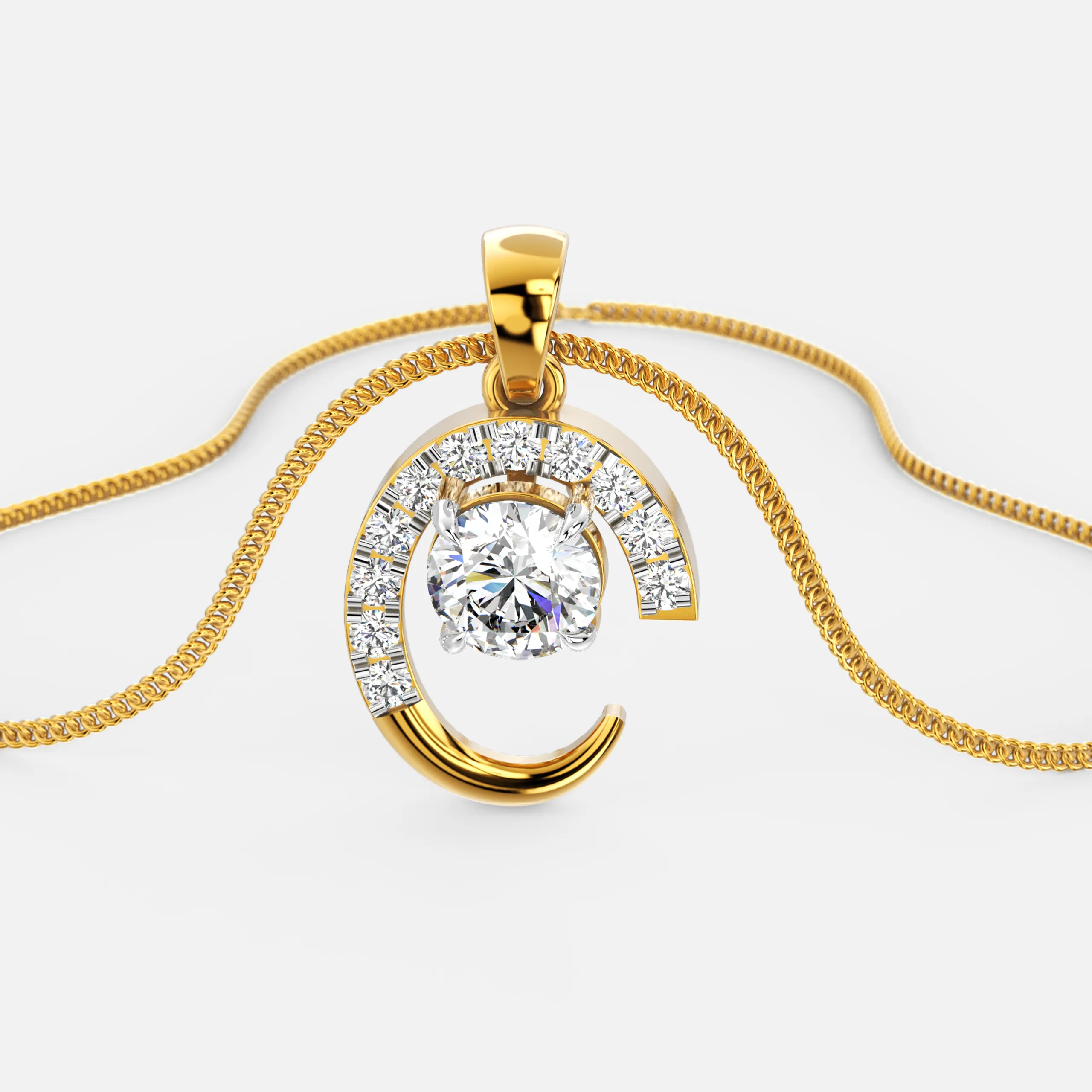 Celestial Curve Diamond Pendant