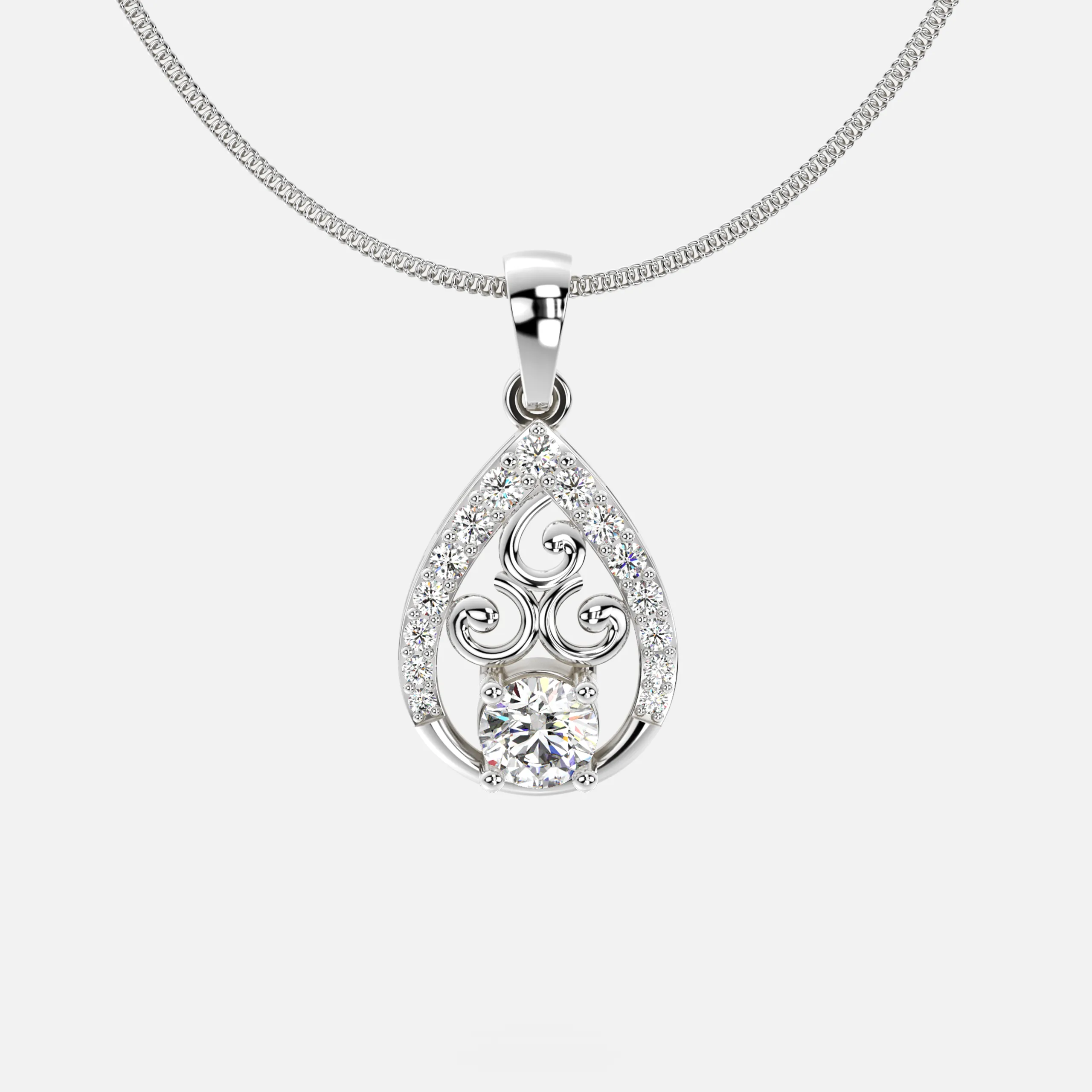 Teardrop Diamond Pendant