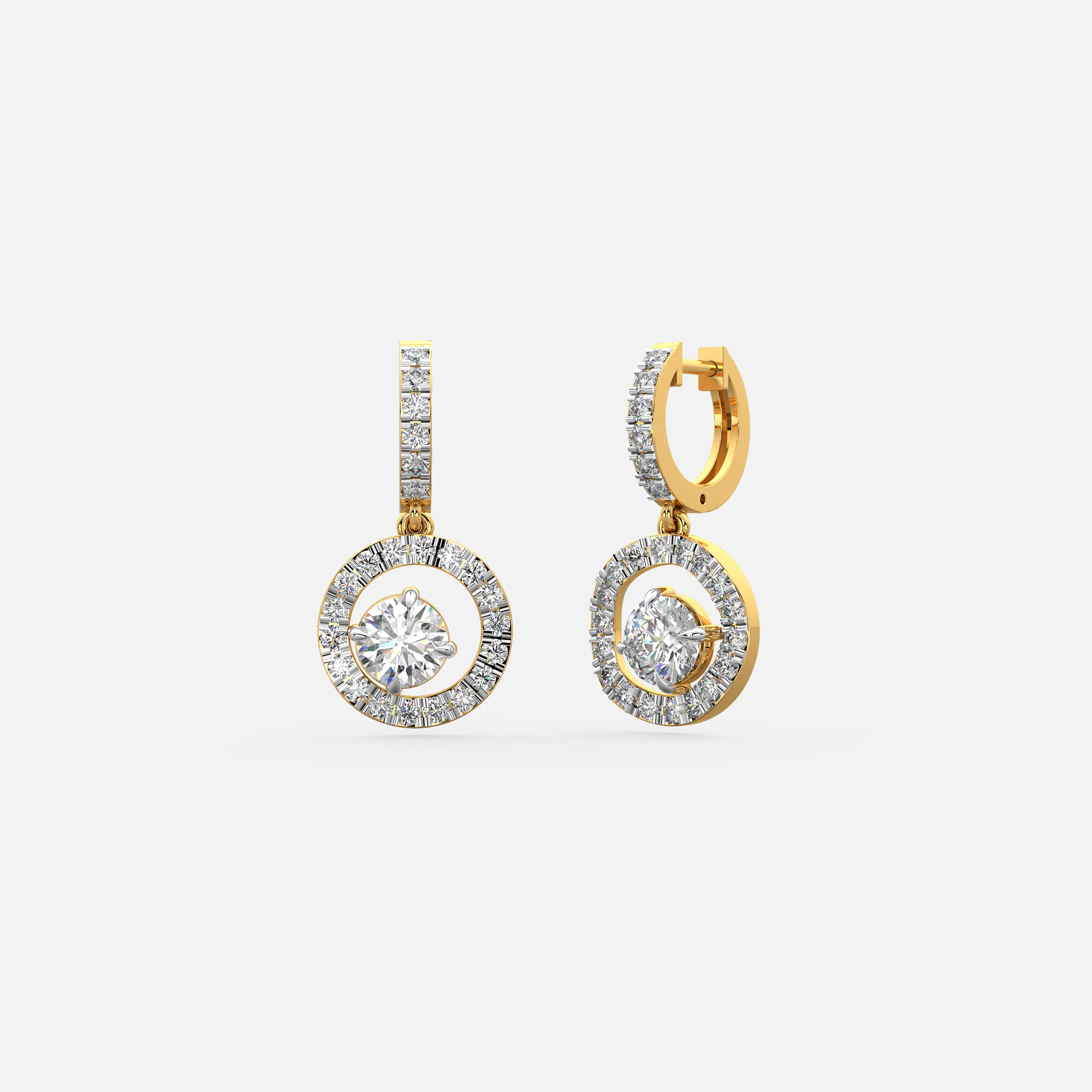 Radiant Orbit Diamond Earrings