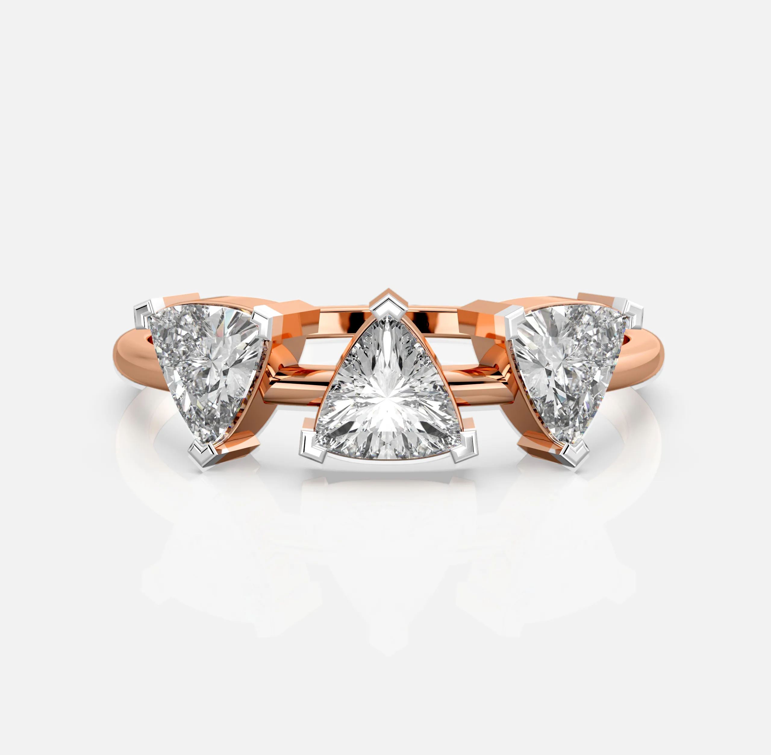 Trio Trilliant Diamond Ring