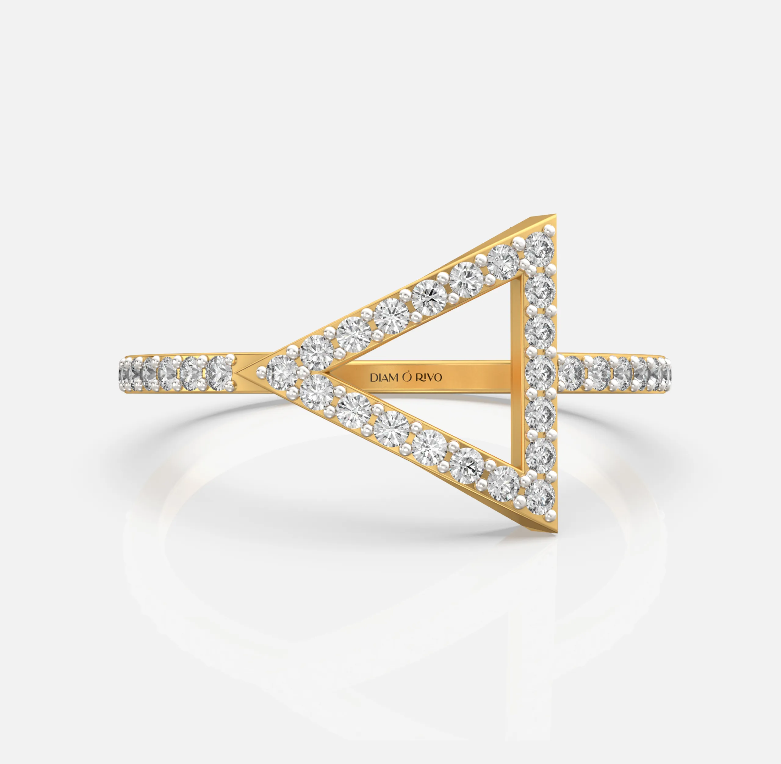 Arrow Edge Diamond Ring