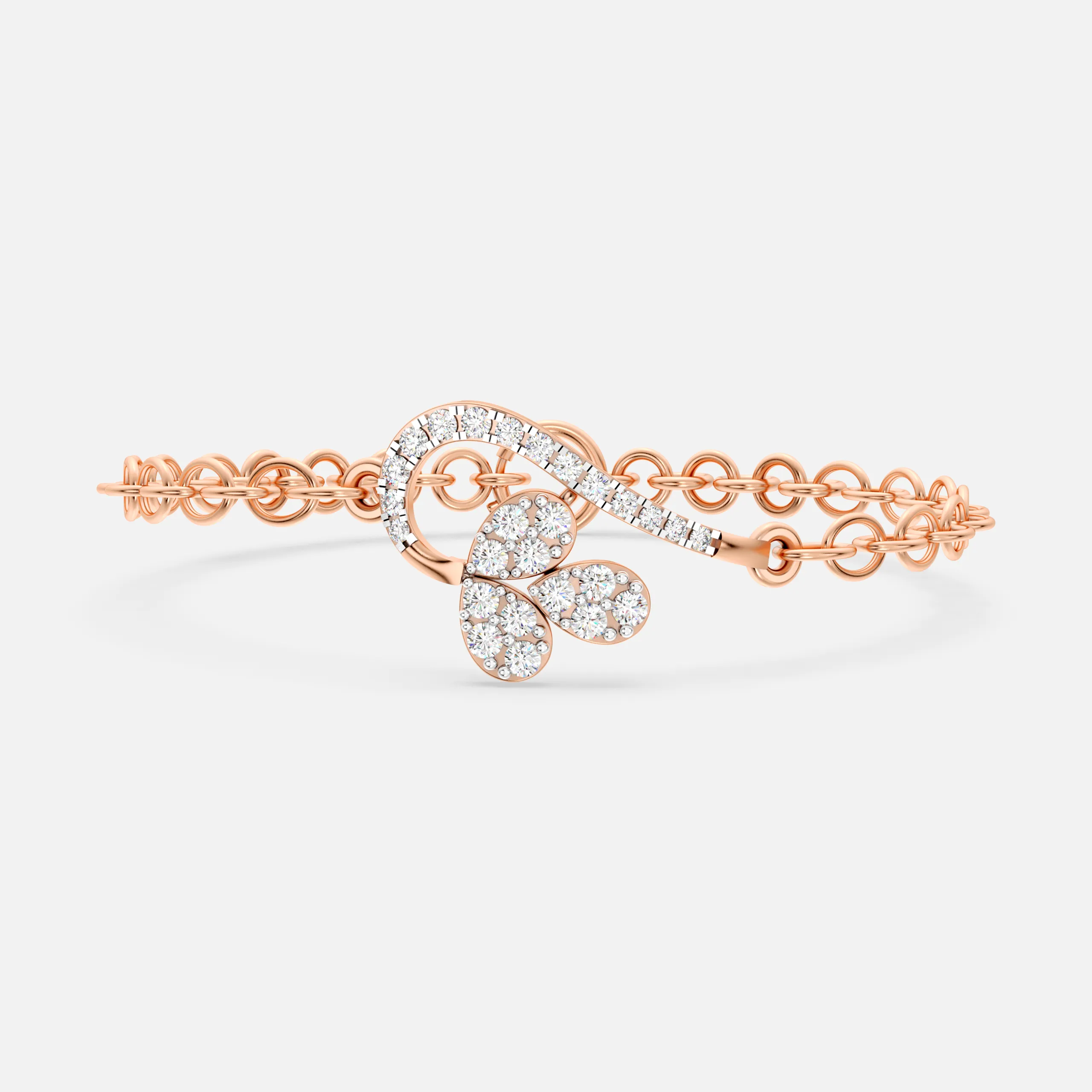 Floral Hook Diamond Bracelet