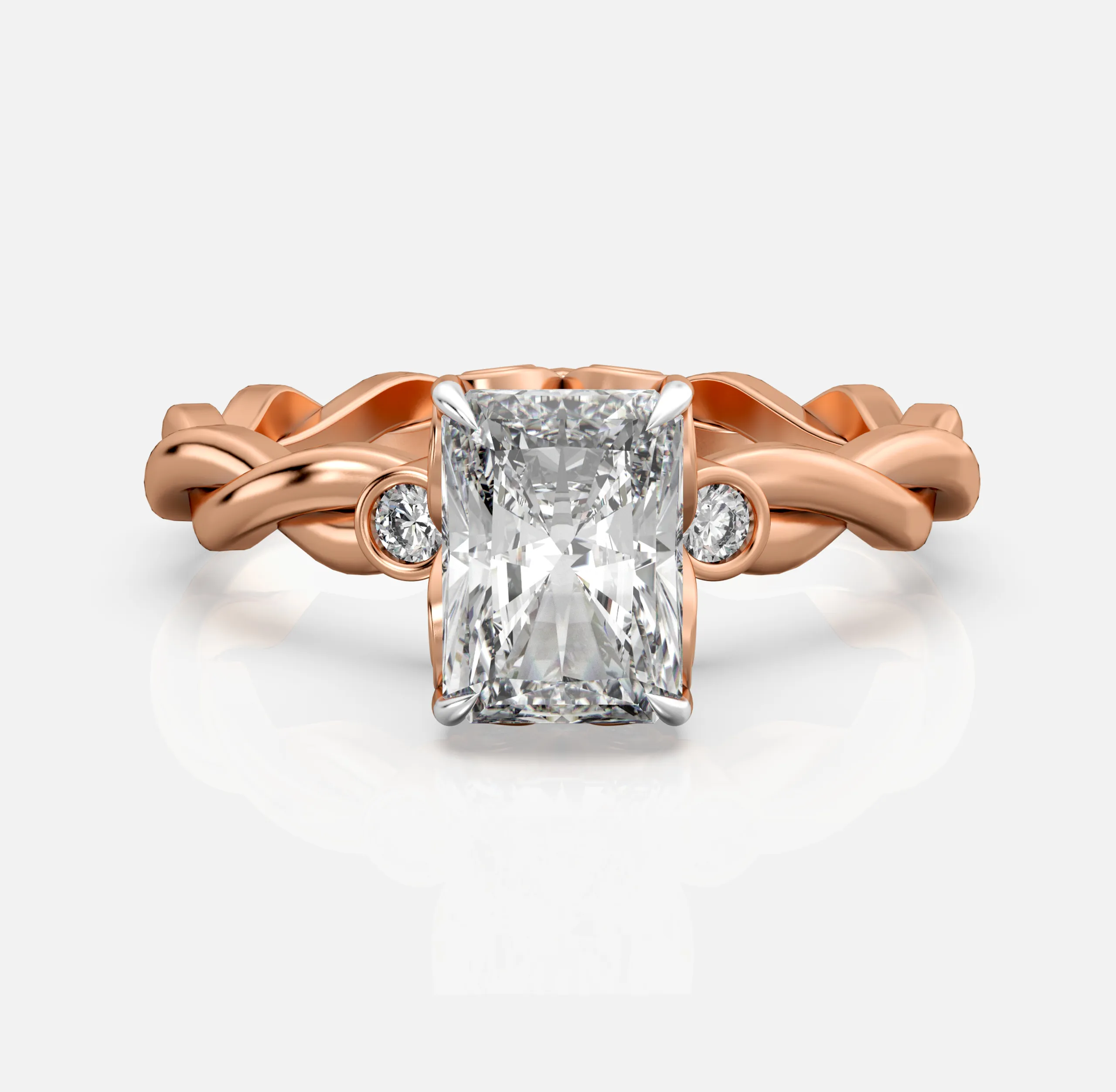 Twisted Radiance Diamond Ring