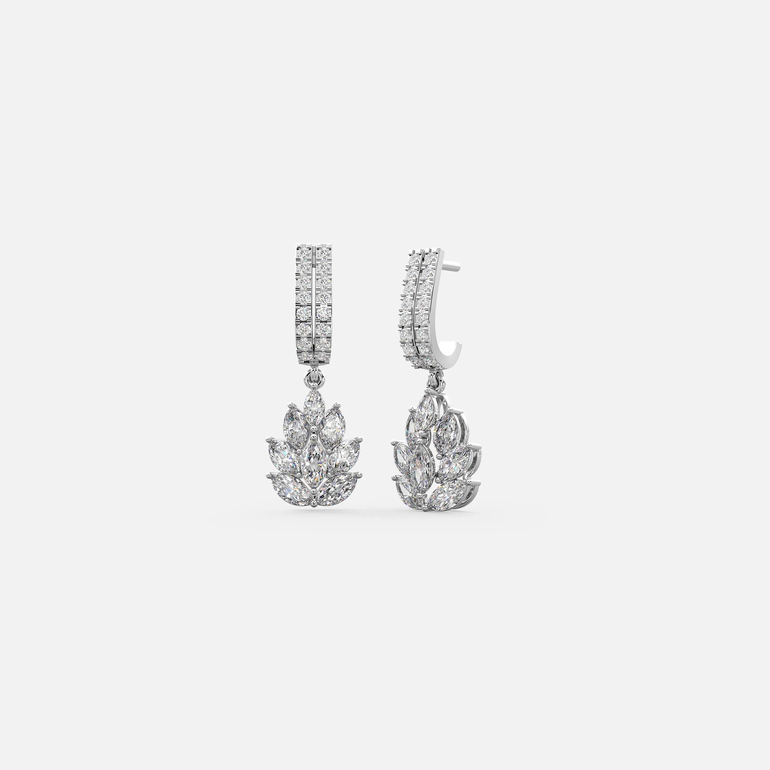 Bloom Drop Diamond Earrings