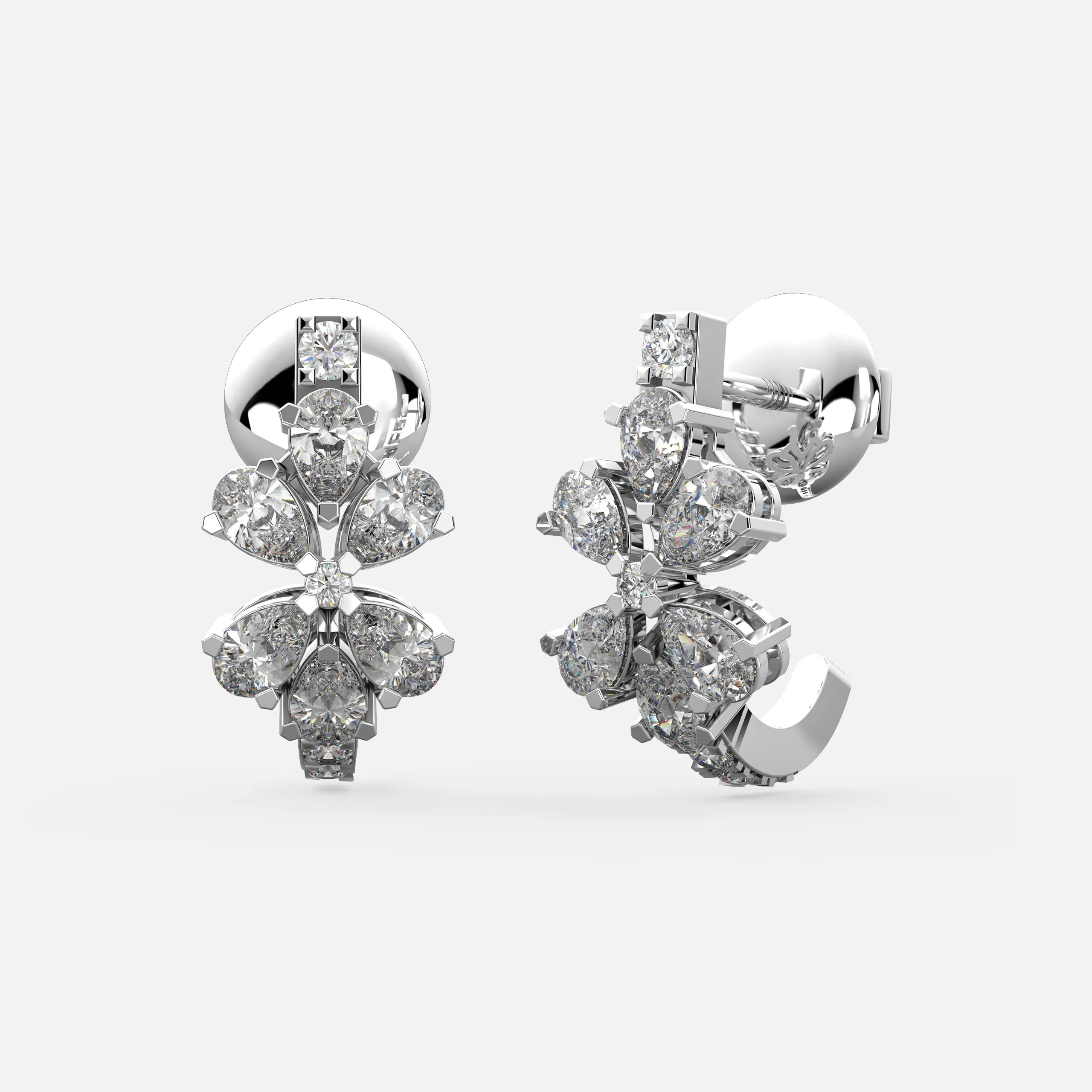 Timeless Floral Diamond Earrings