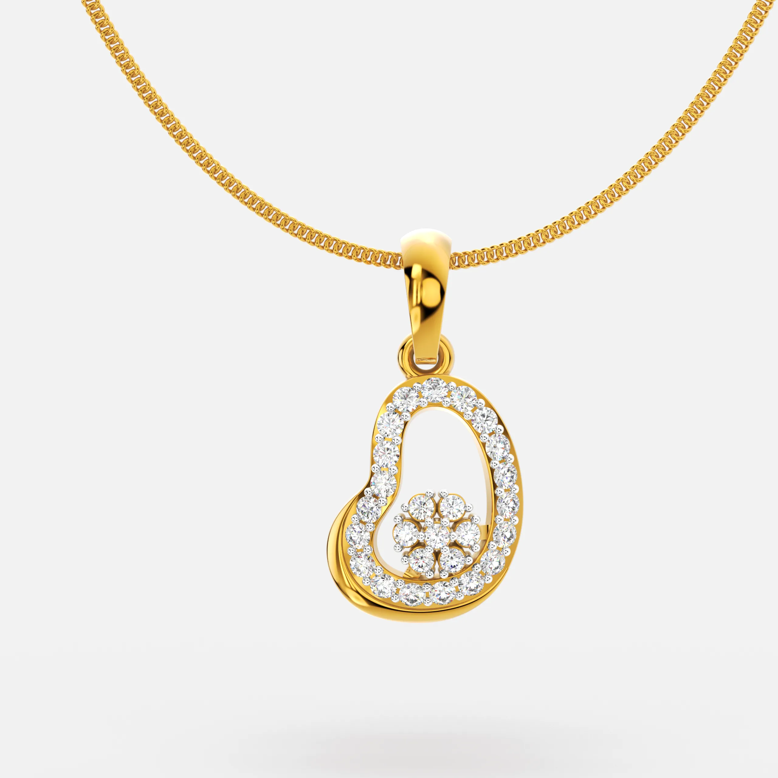 Floral Teardrop Pendant