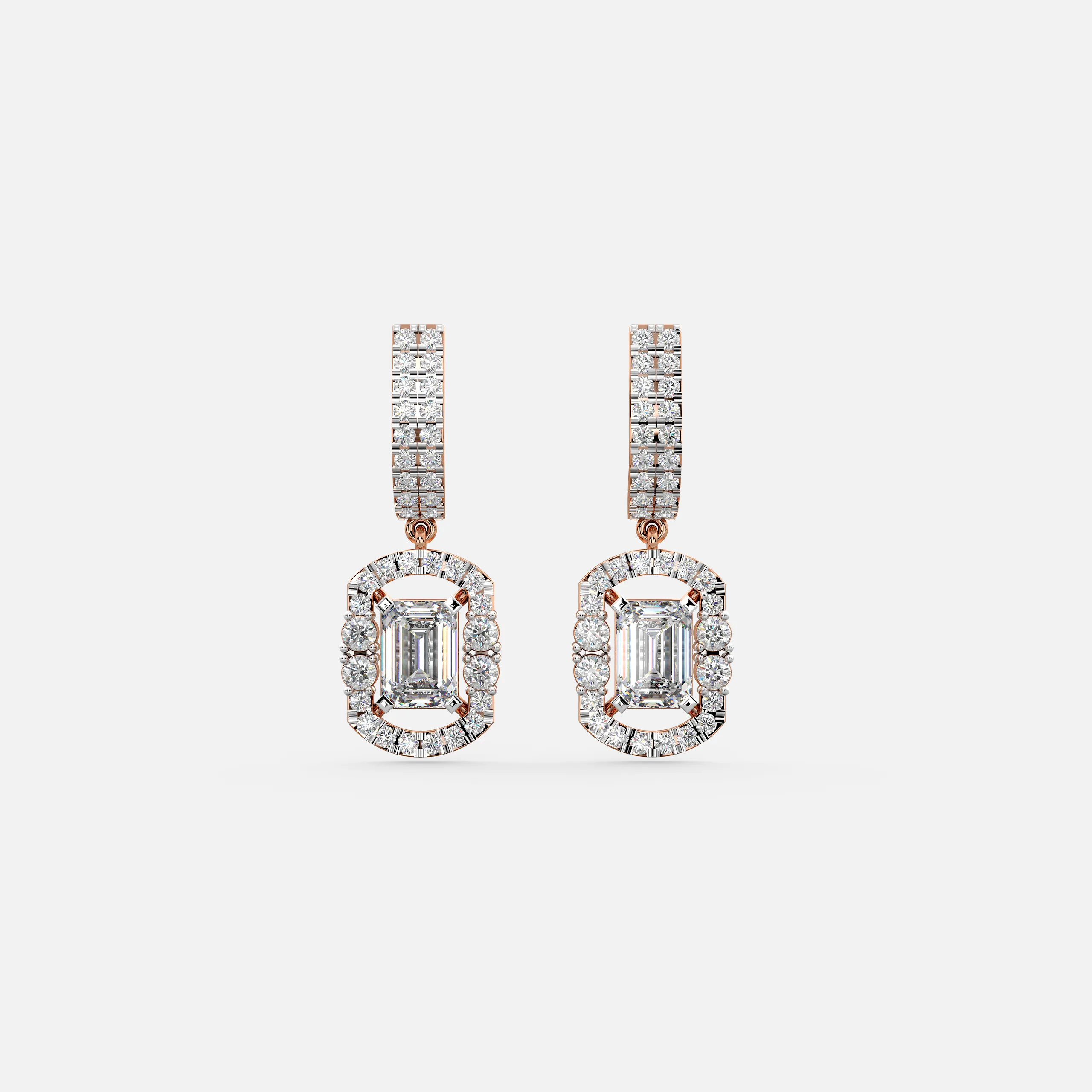 Radiant Halo Drop Earrings
