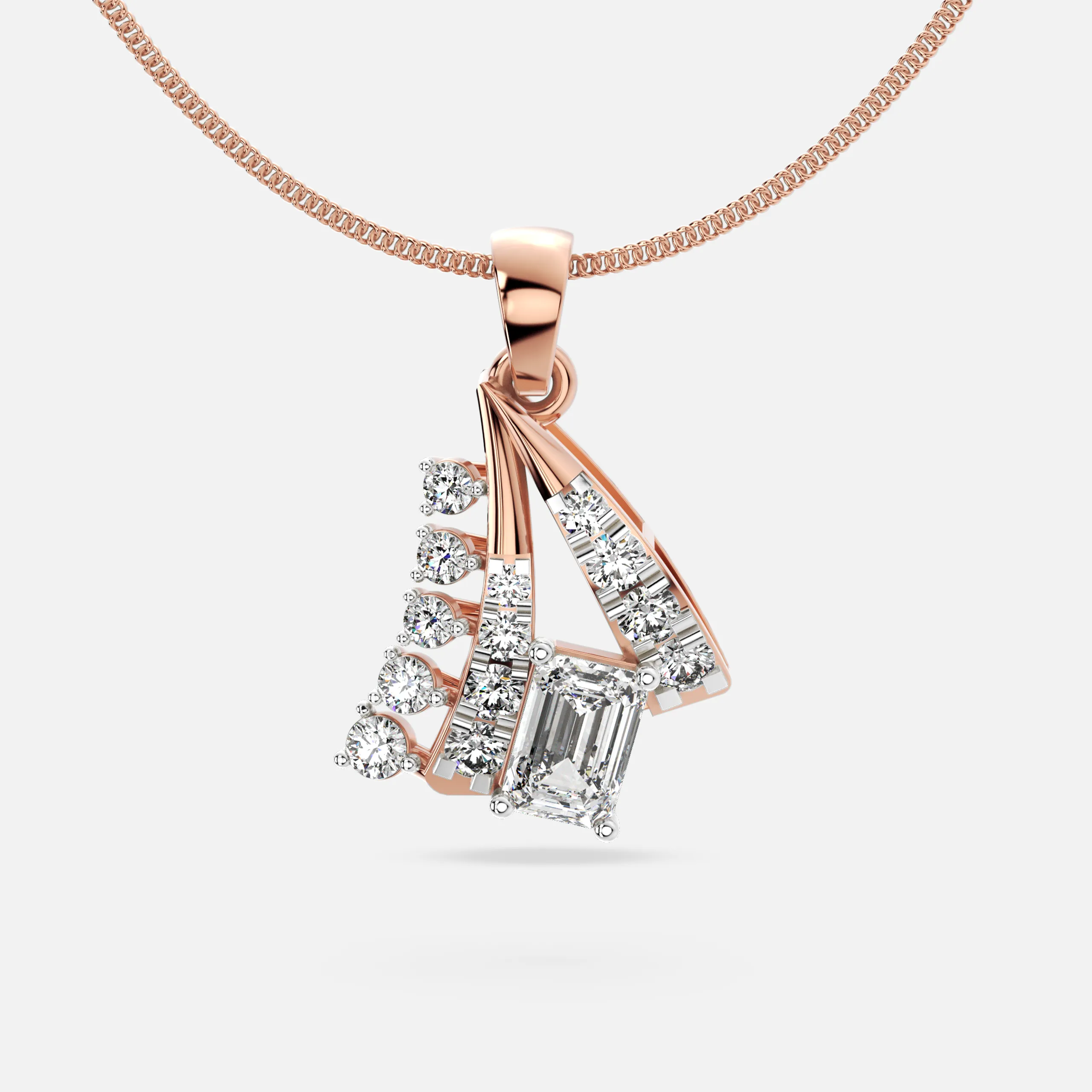 Aurora Crest Diamond Pendant