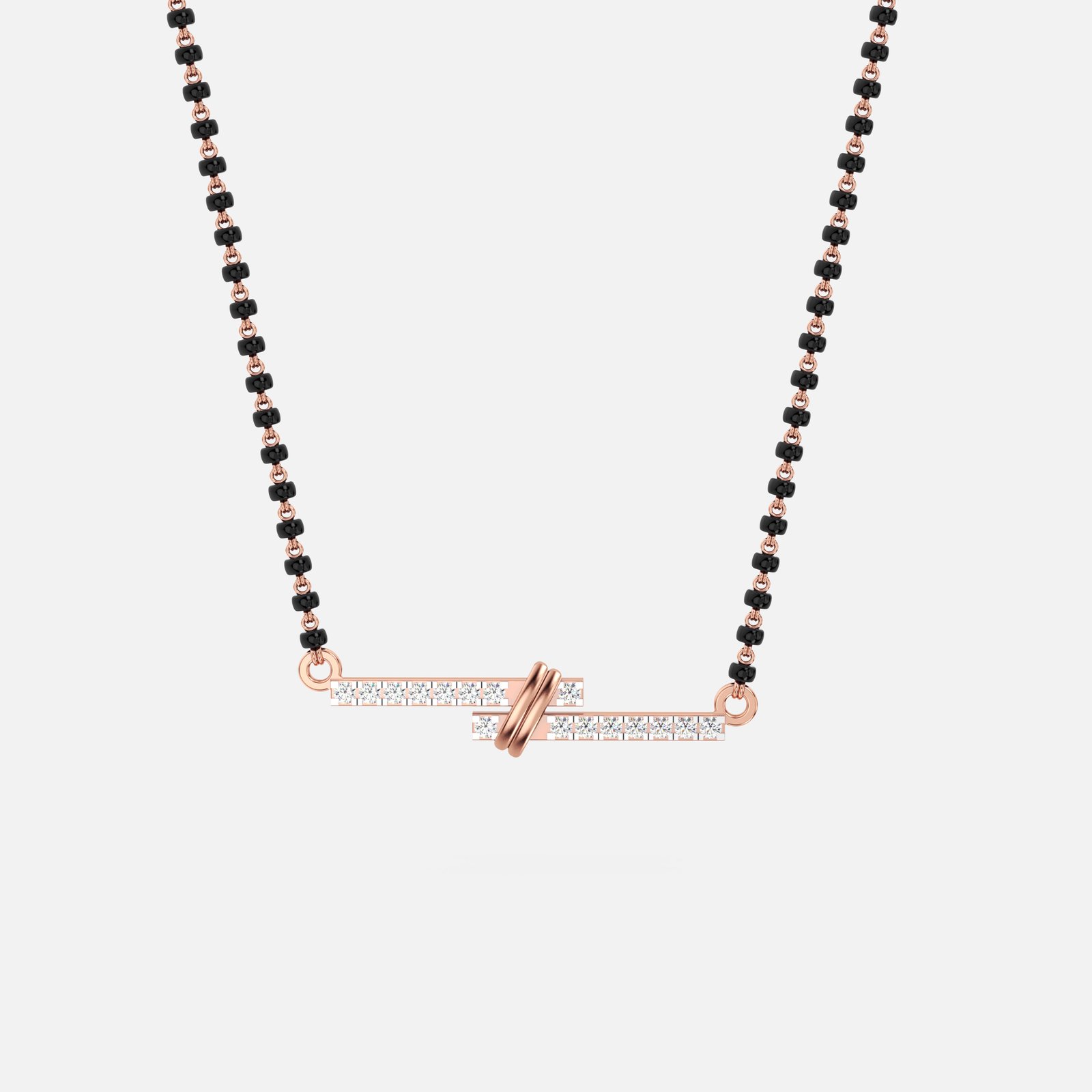 Parallel Diamond Mangalsutra