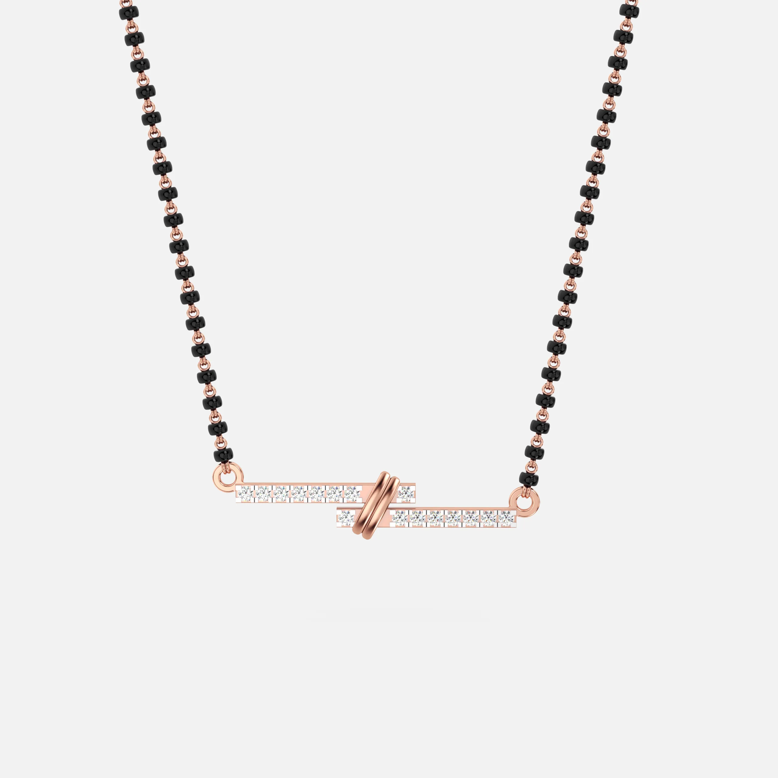 Parallel Diamond Mangalsutra