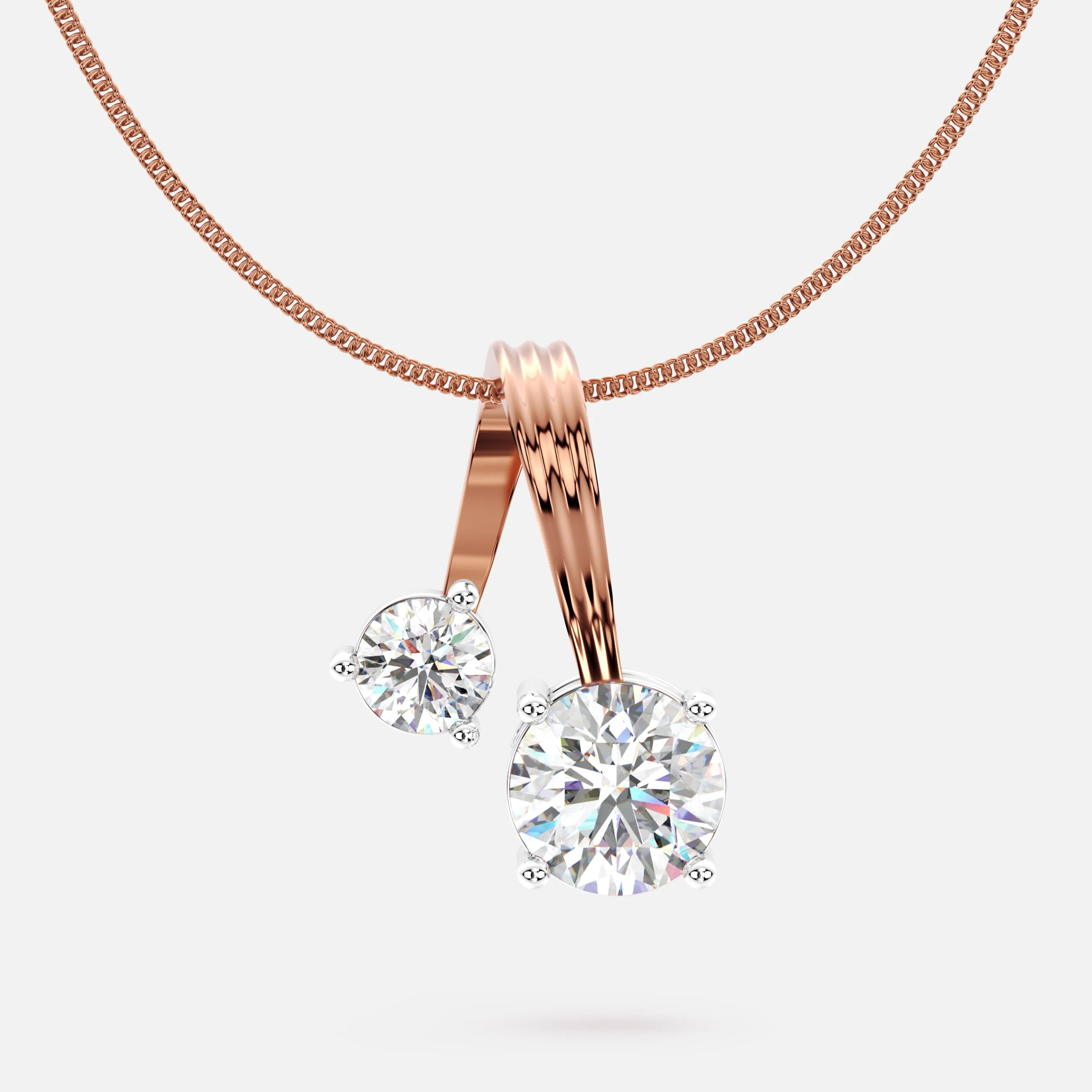 Dual Drop Diamond Pendant