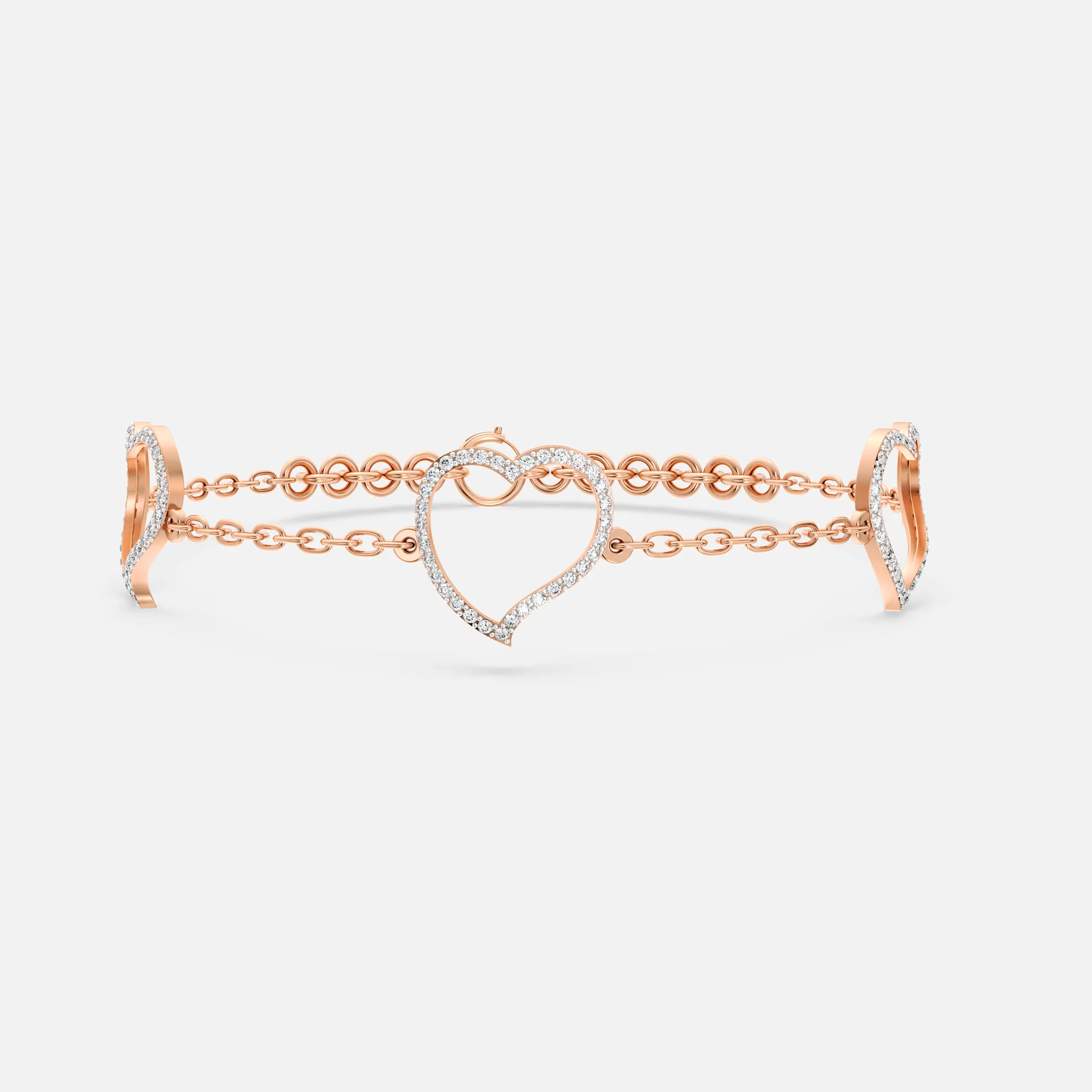 Triple Heart Diamond Bracelet