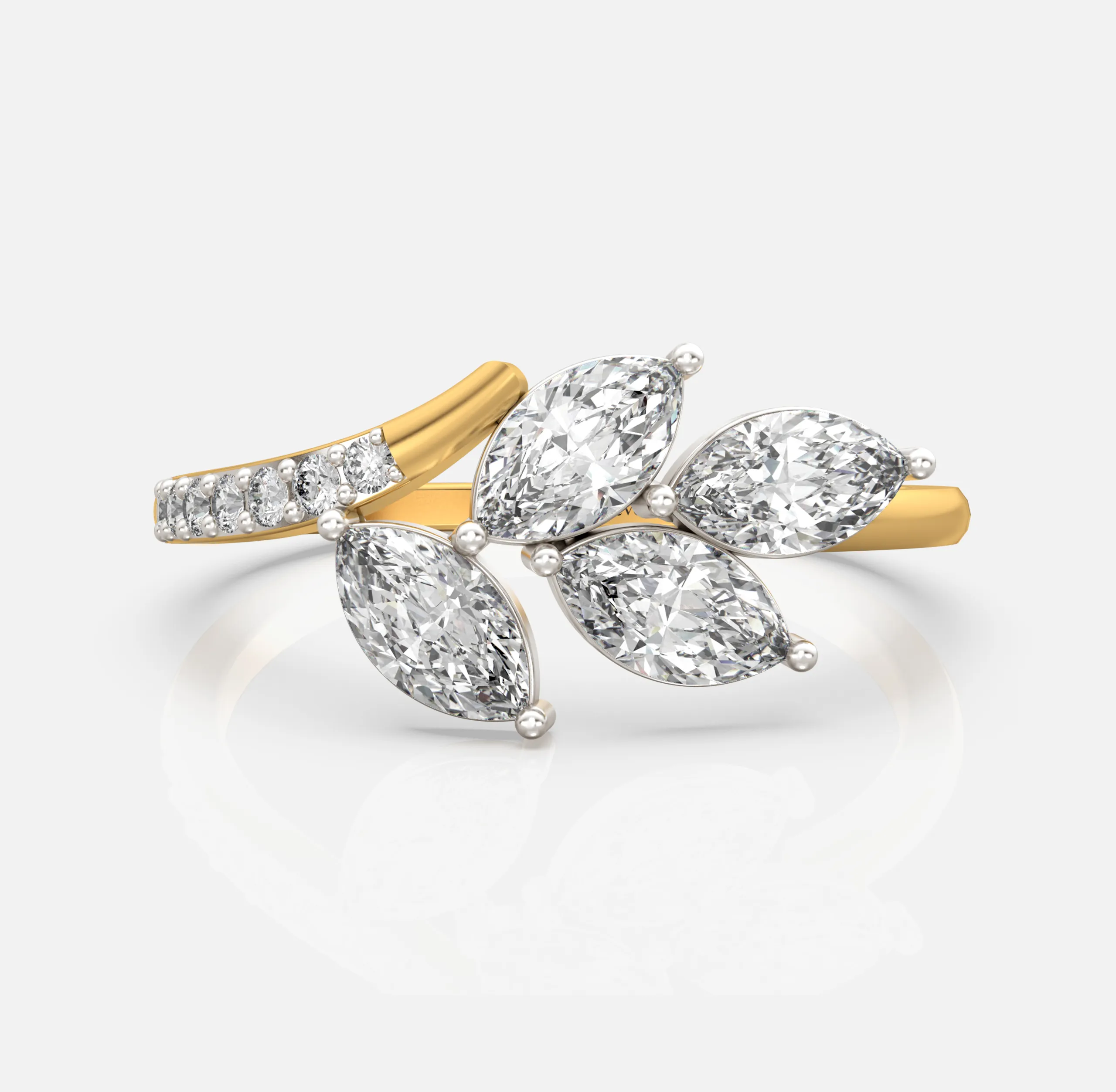 Petal Drift Diamond Ring