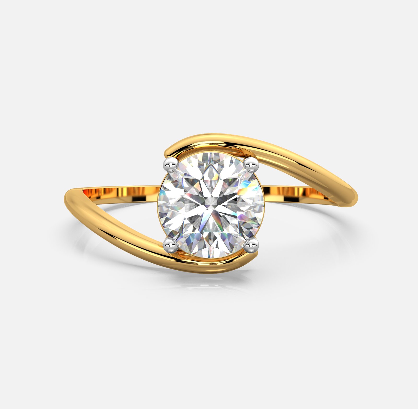 Graceful Bypass Diamond Ring