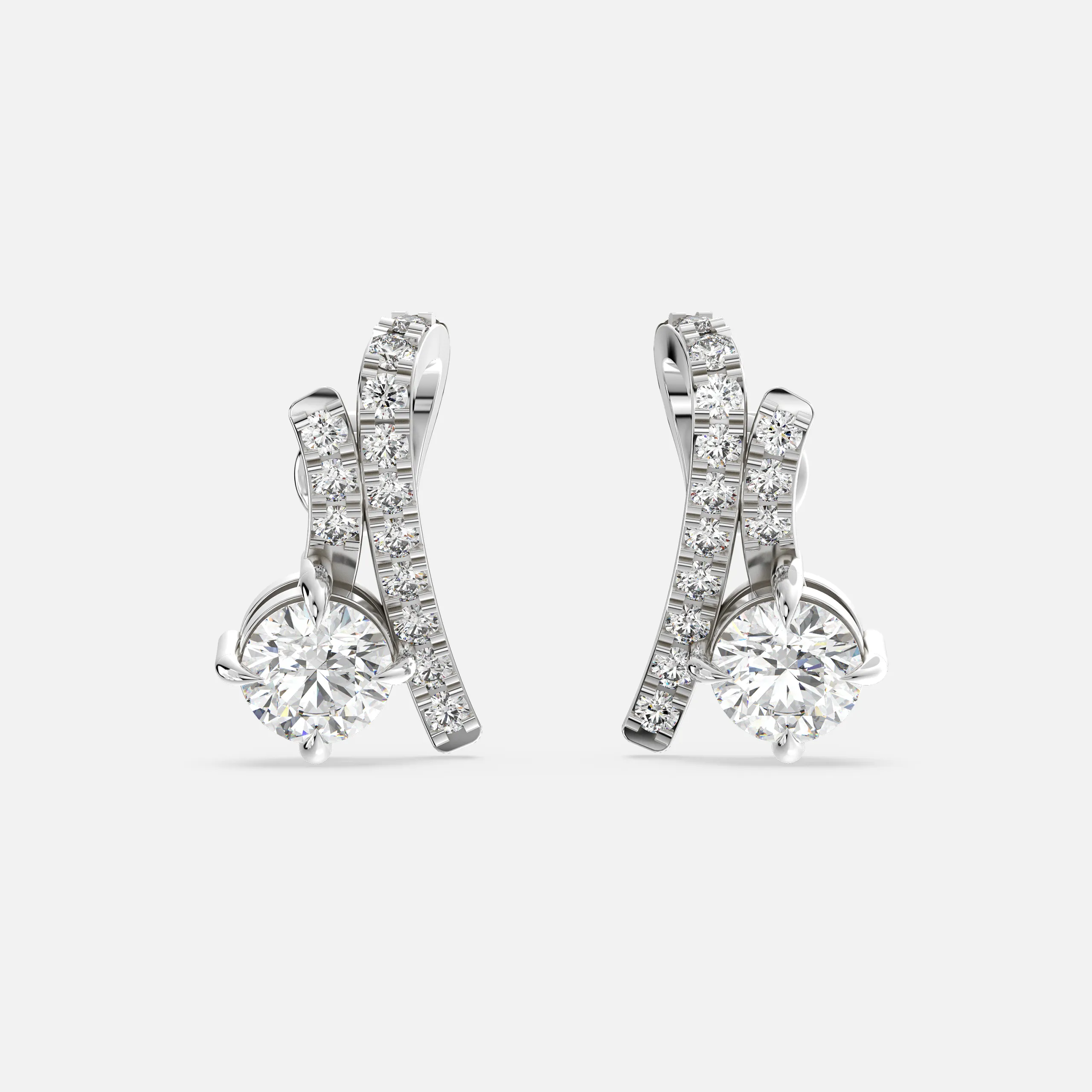 Luxury Arc Diamond Earrings