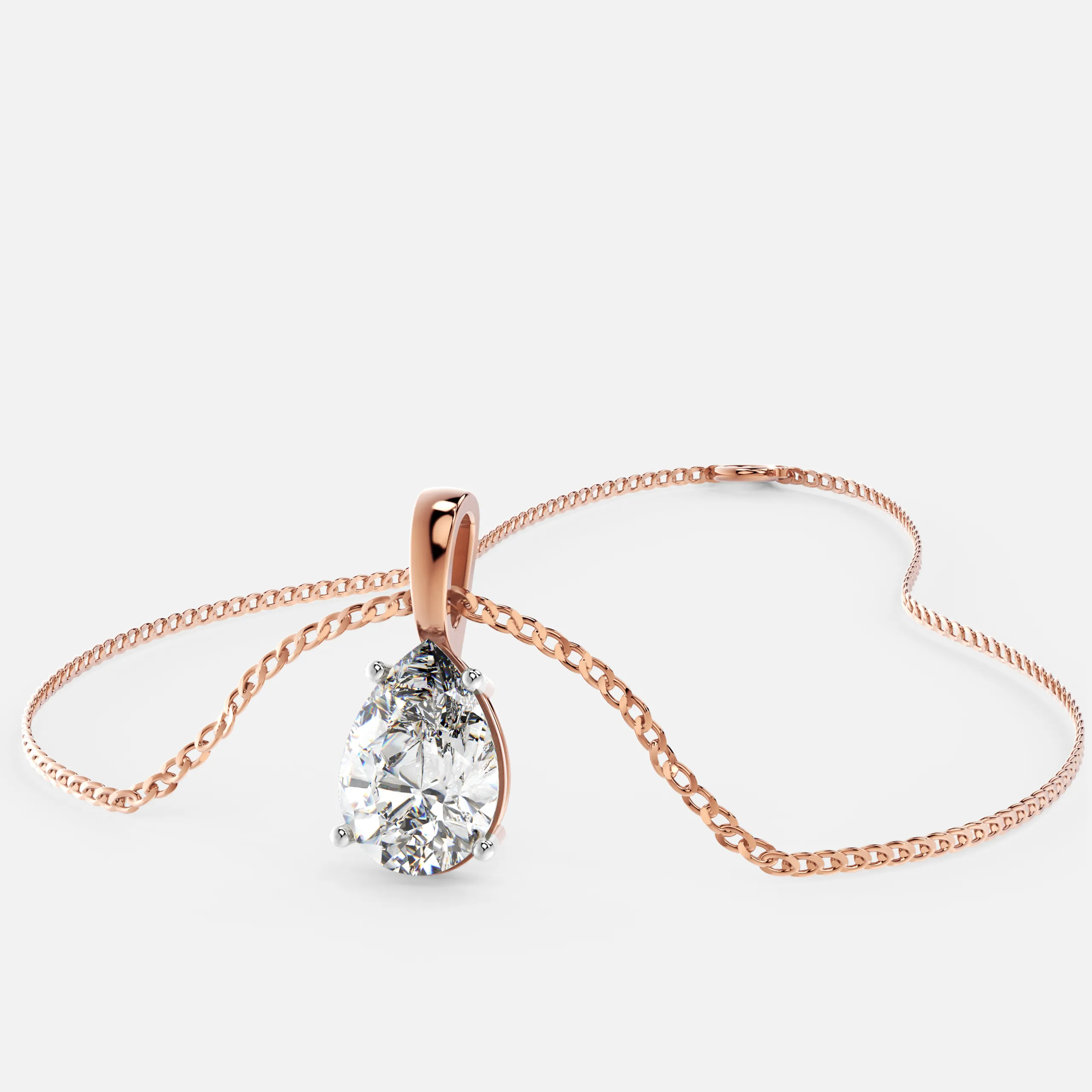 Pear Diamond Pendant