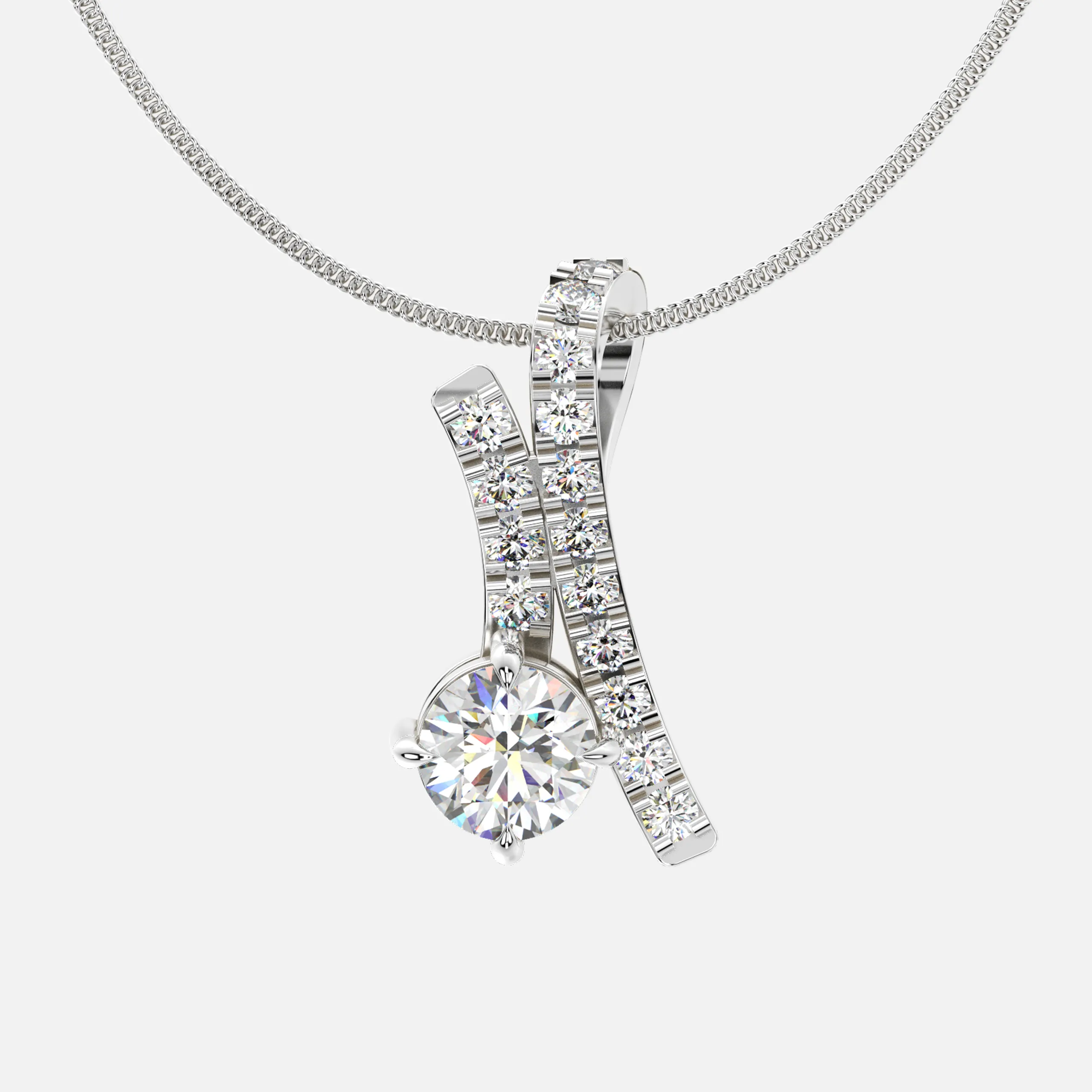 Luxury Arc Diamond Pendant