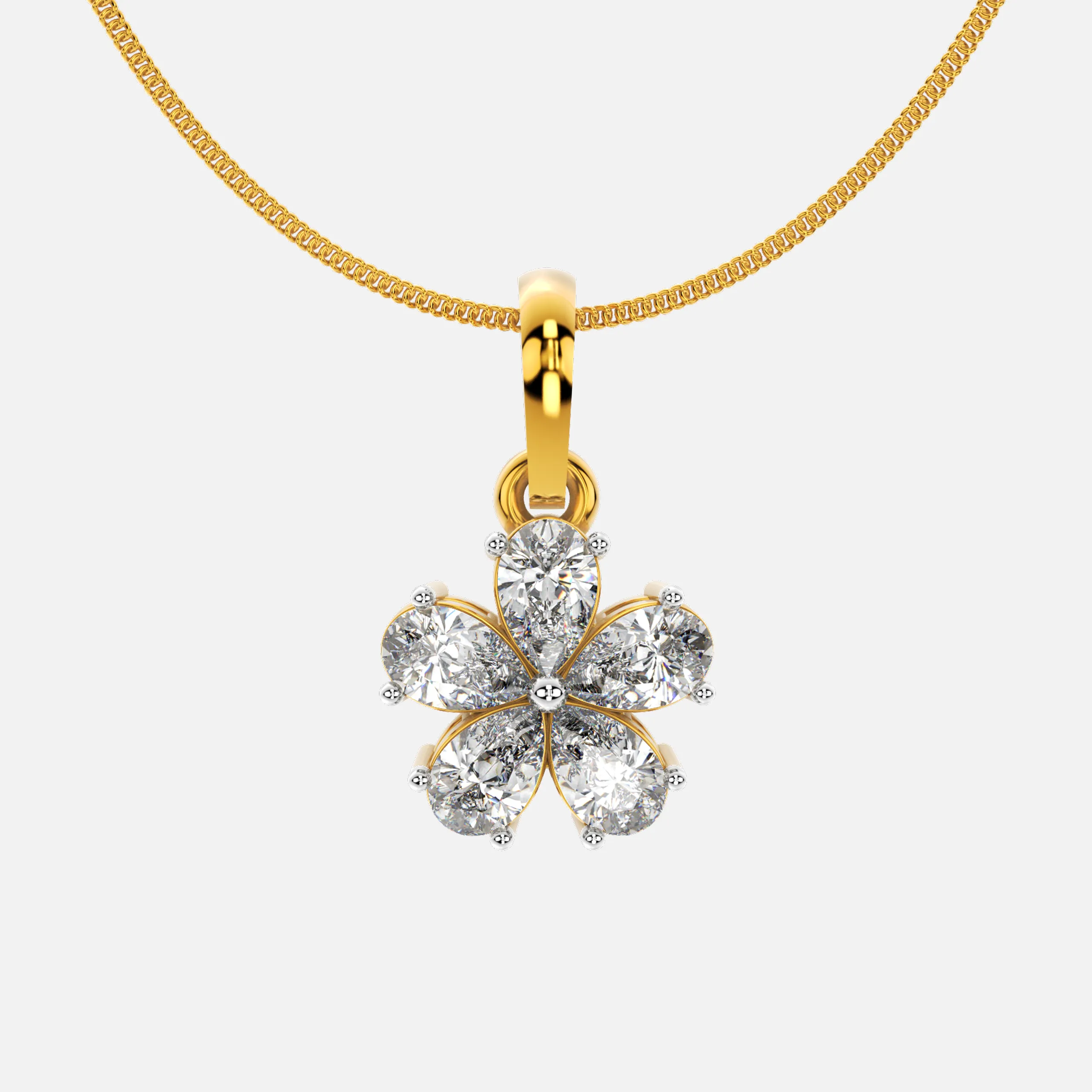 Diamond Bloom Cluster Pendant