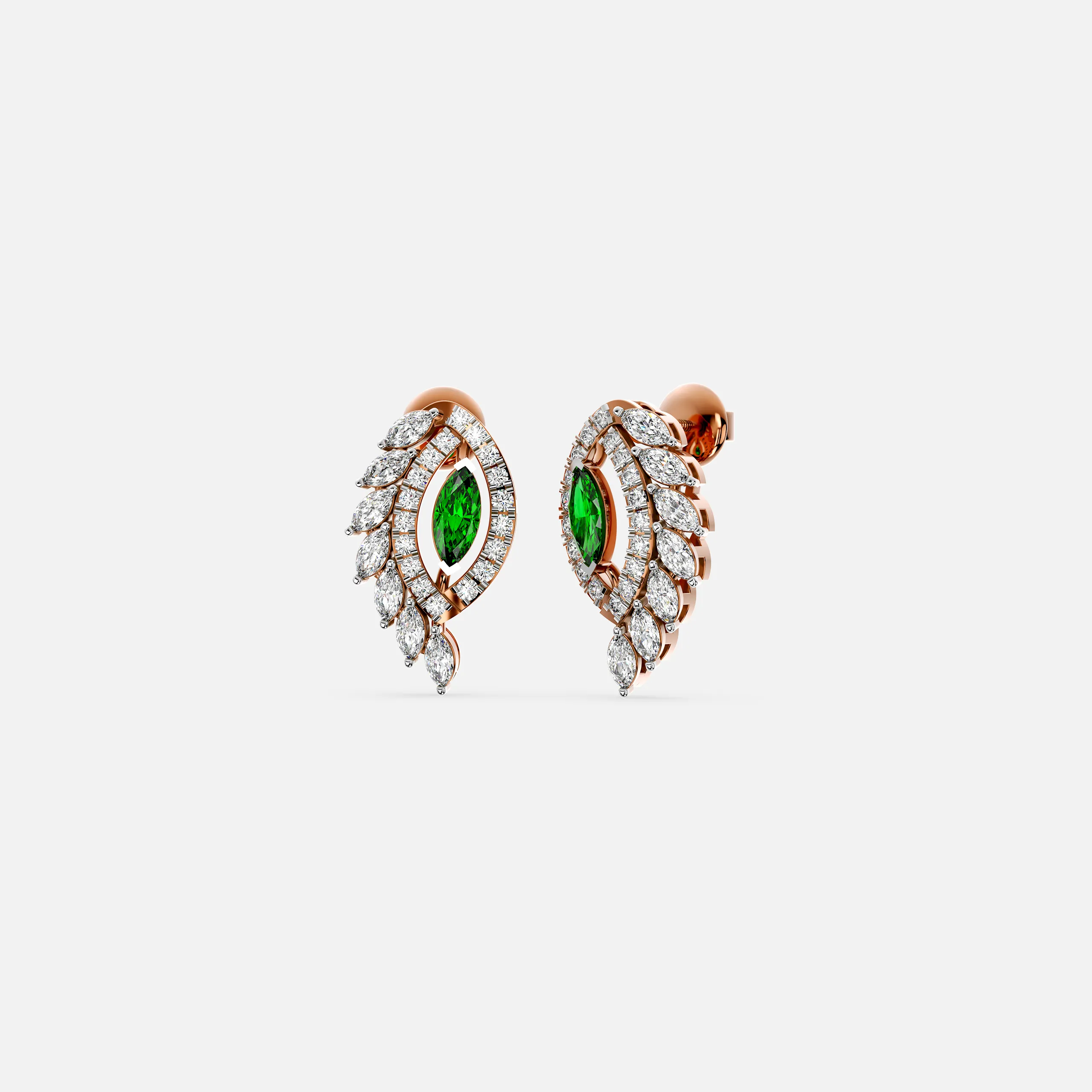 Emerald Whirl Earrings