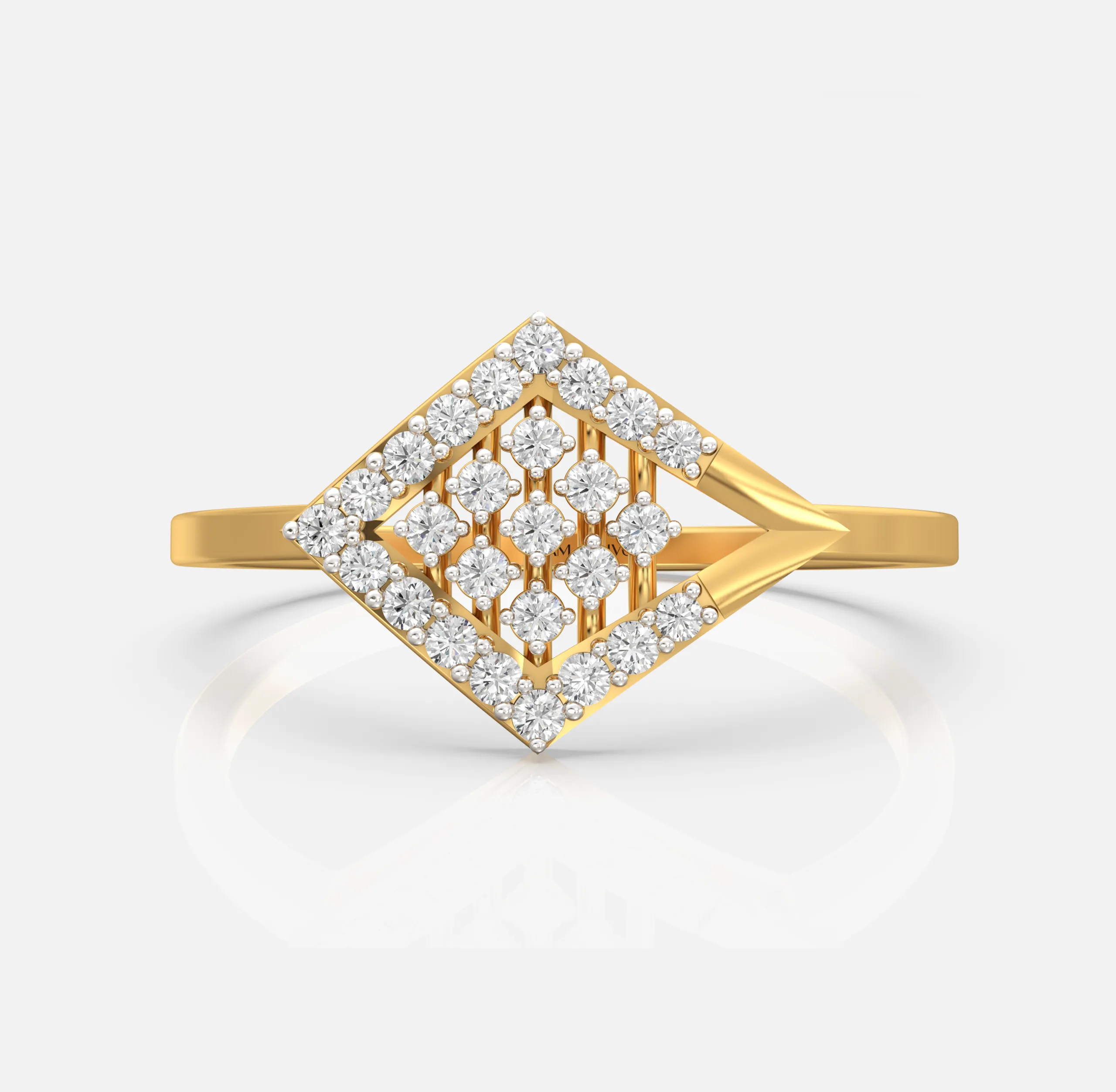 Radiant Lattice Diamond Ring