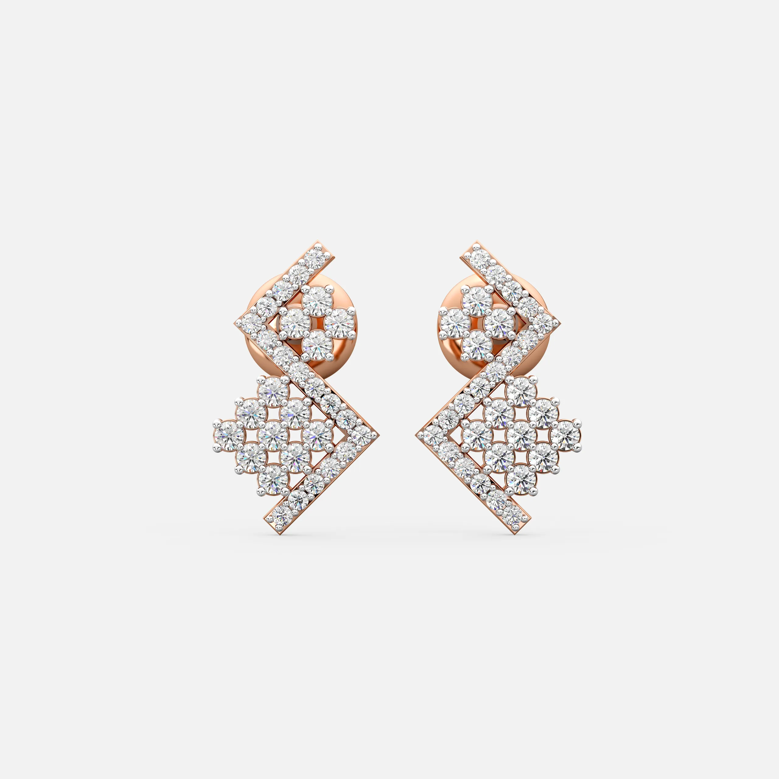 Diamond Arrow Bloom Studs