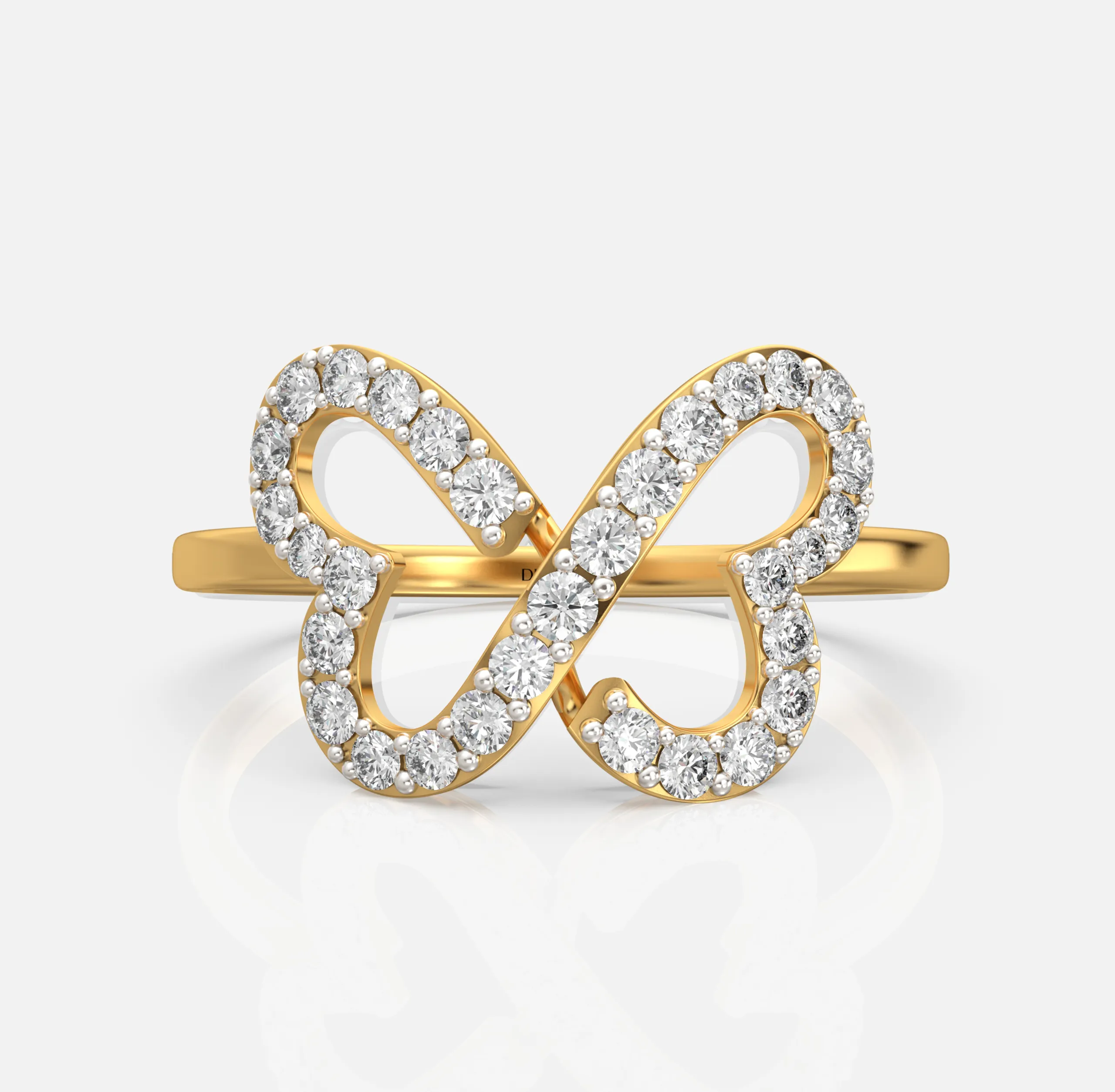 Fluttering Butterfly Diamond Ring