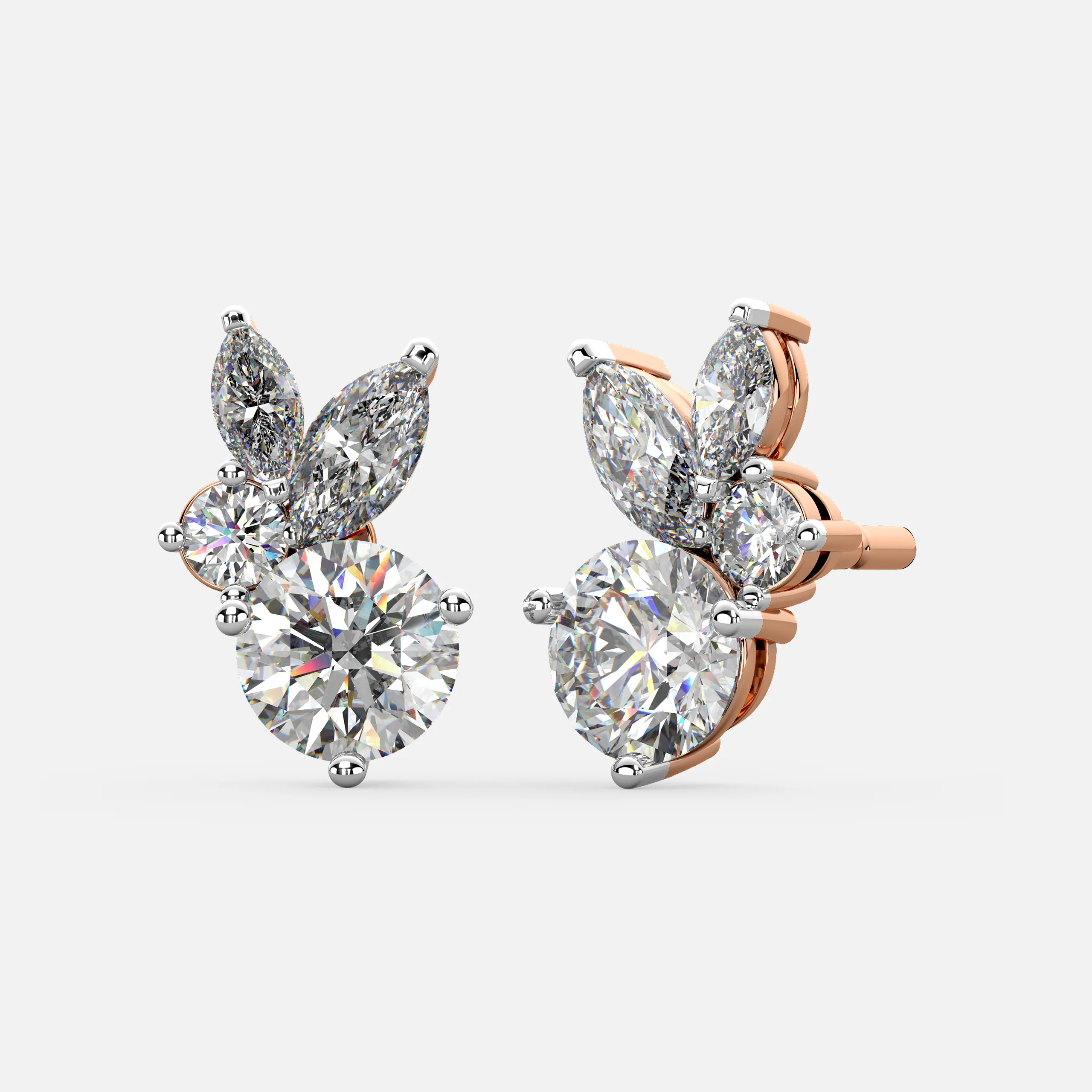 Diamond Petal Glow Earrings