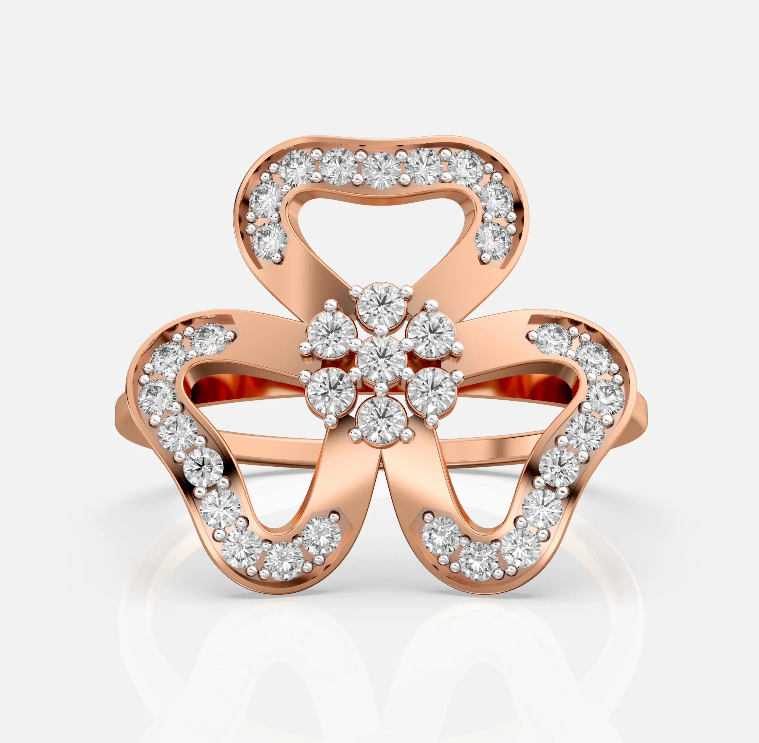 Trifolium Diamond Bloom Ring