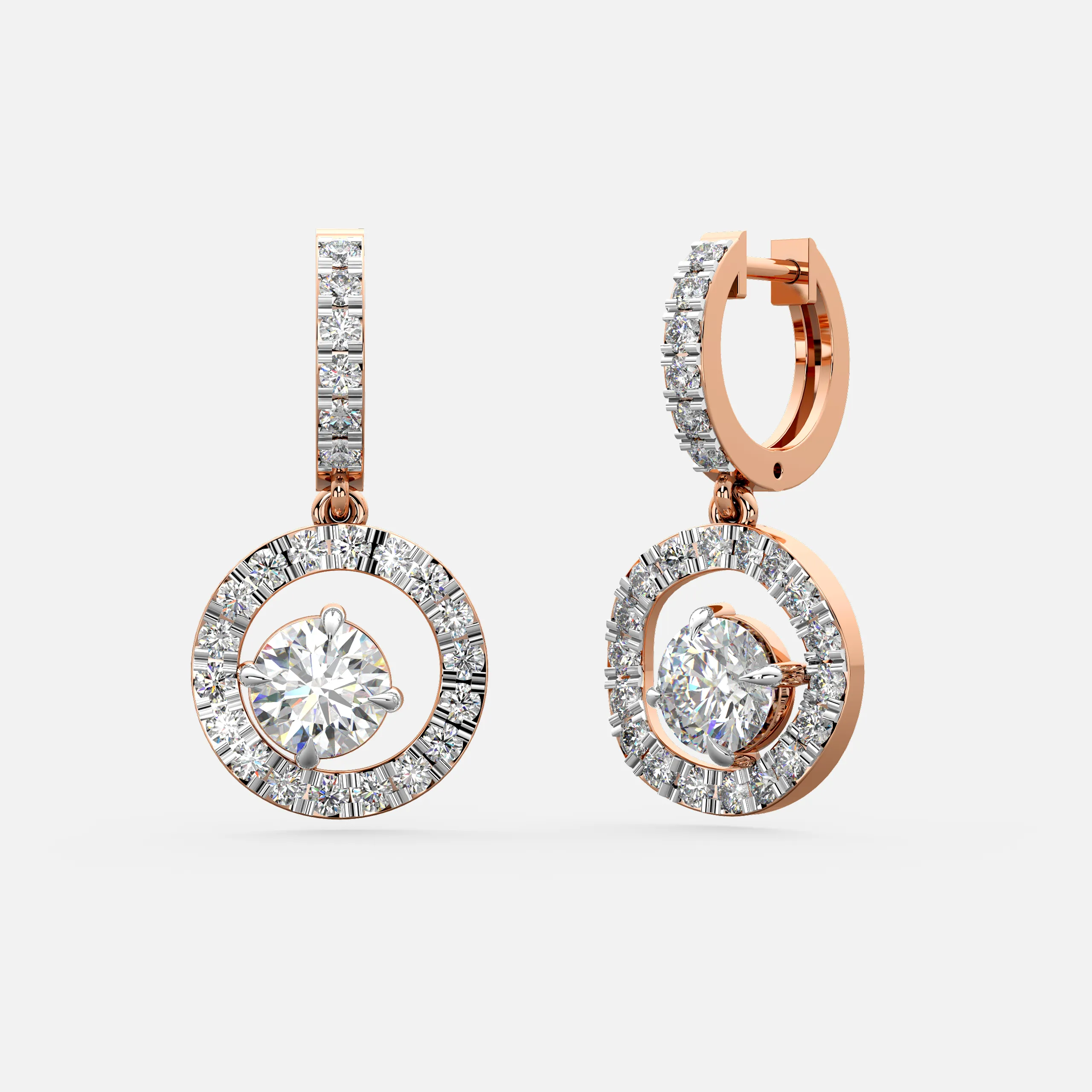 Radiant Orbit Diamond Earrings