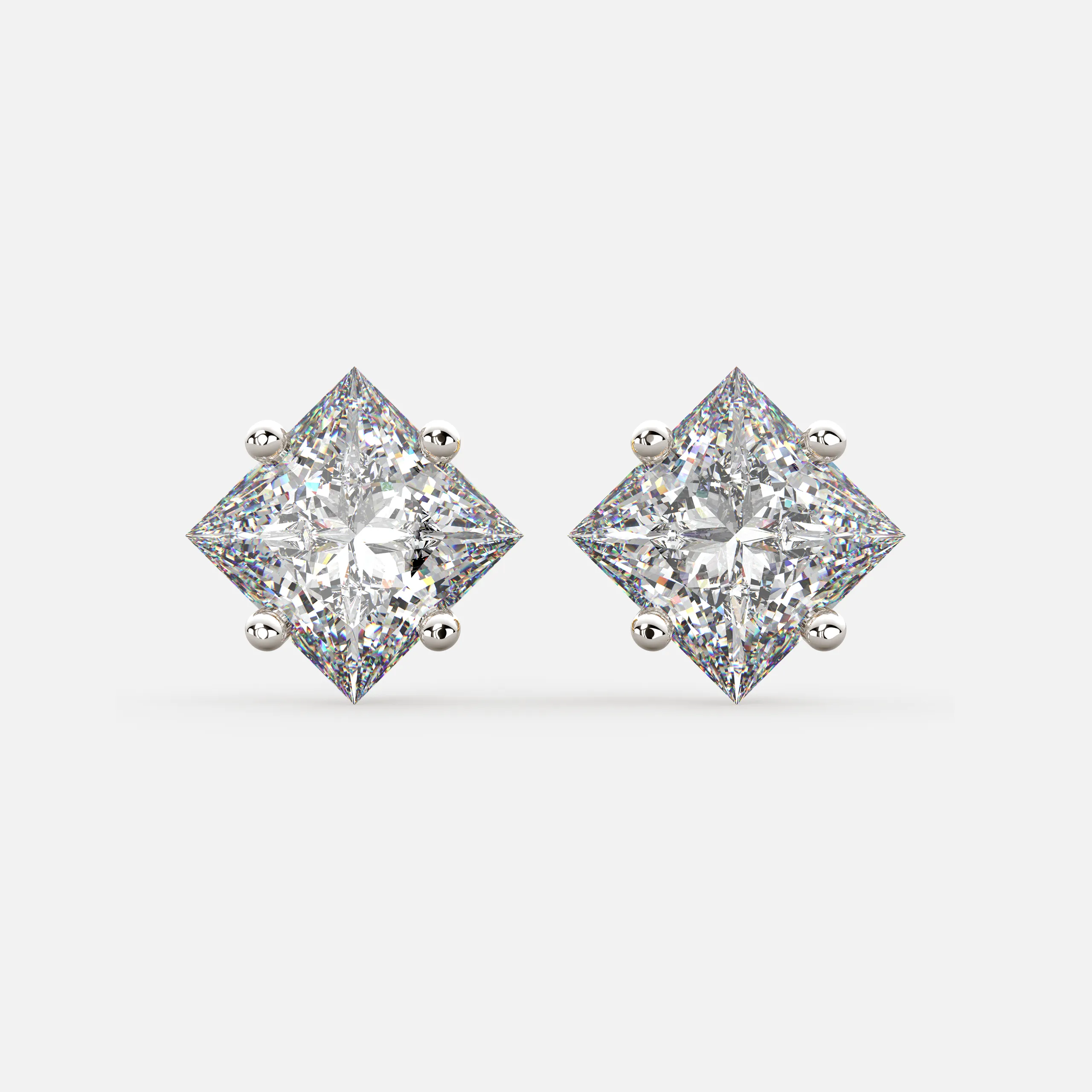 Classic Princess Solitaire Studs
