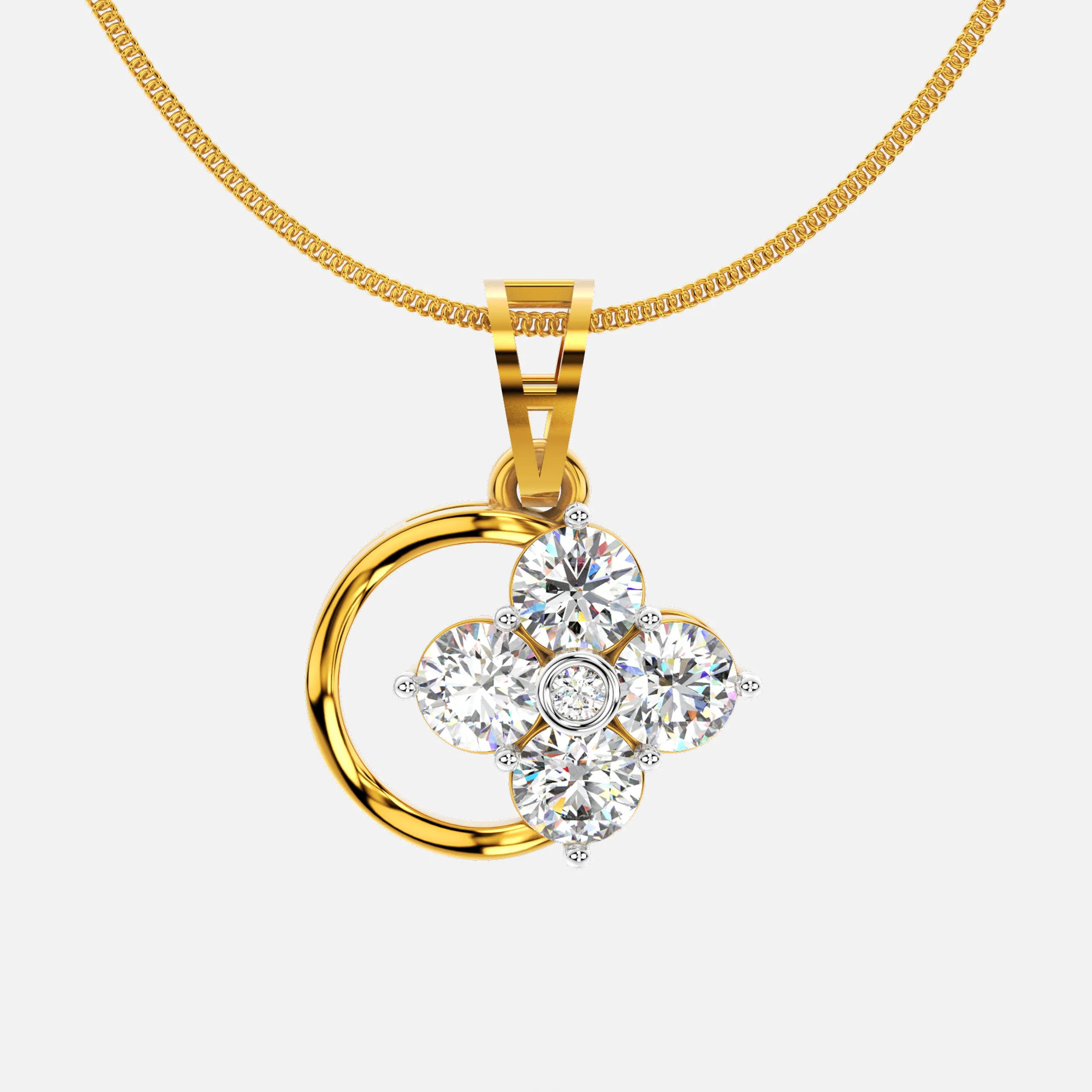 Gold Wish Diamond Pendant