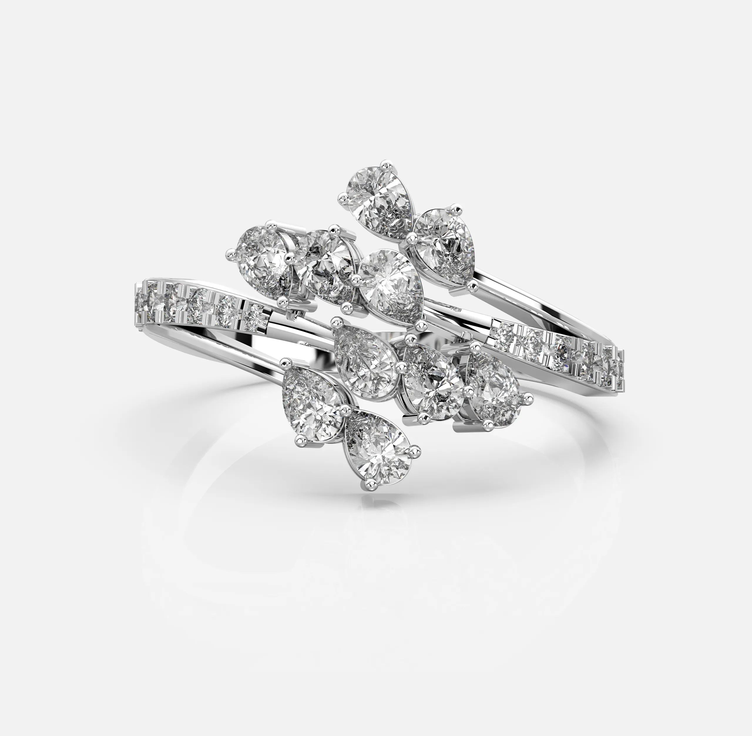 Crystal Bloom Diamond Ring