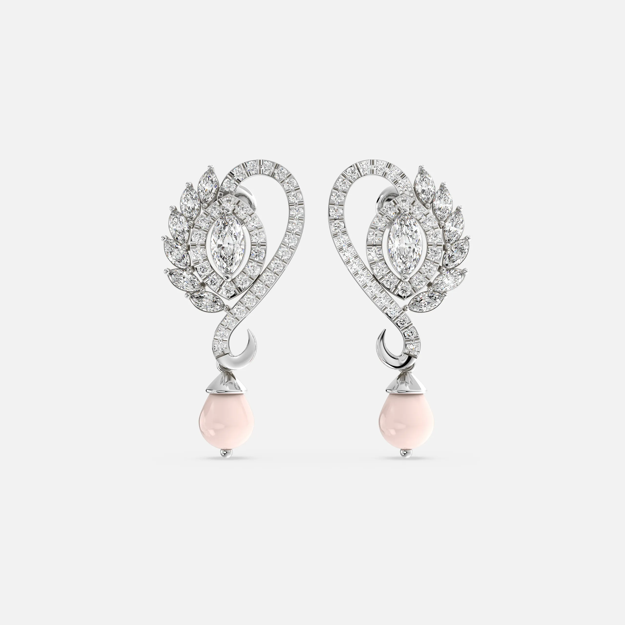 Elara Plume Diamond Earrings