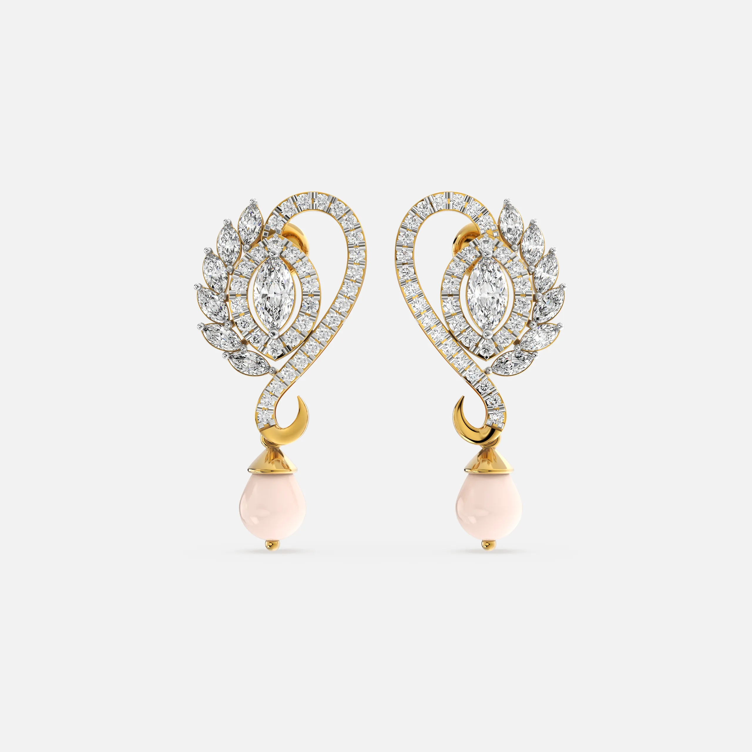 Elara Plume Diamond Earrings