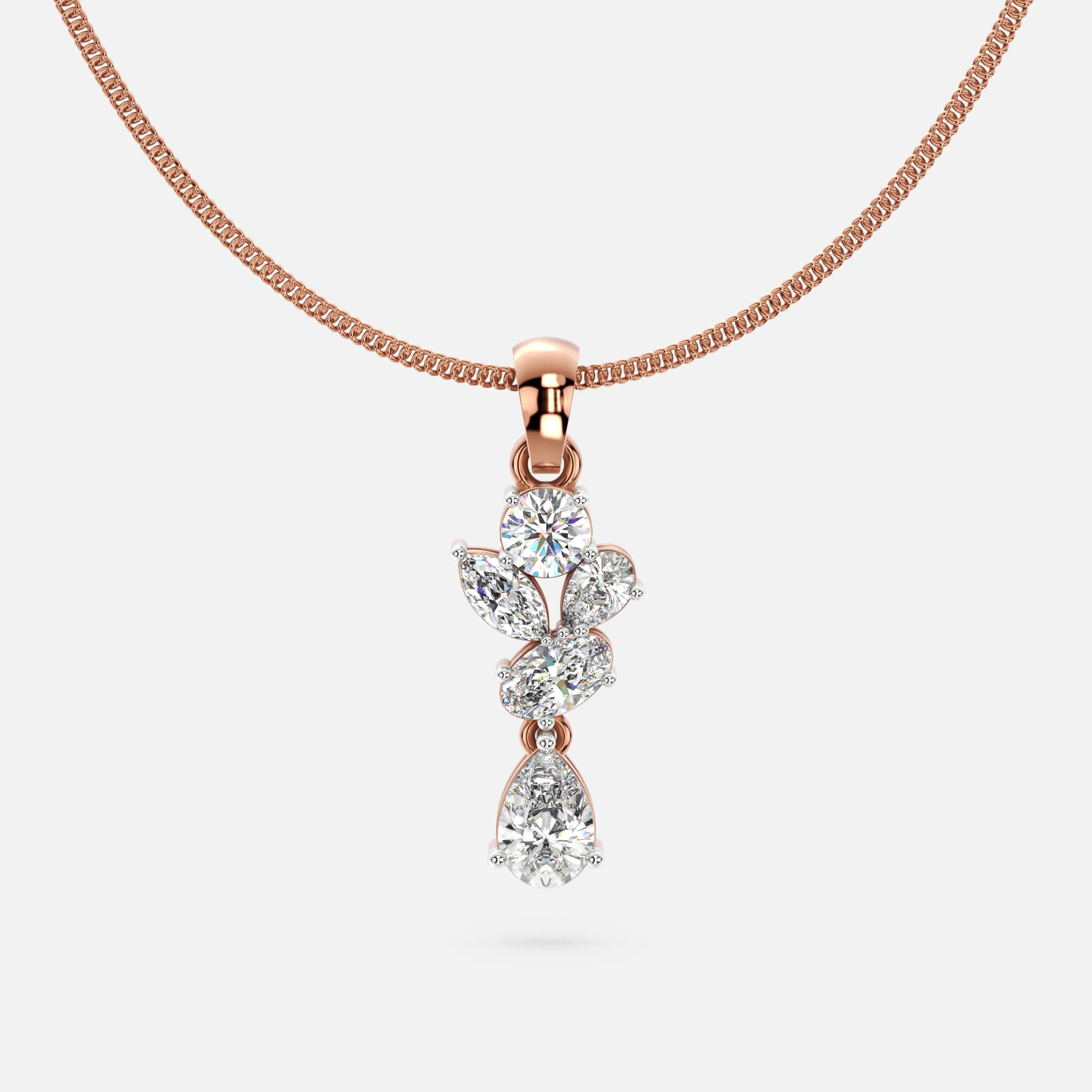 Twin Prism Diamond Pendant
