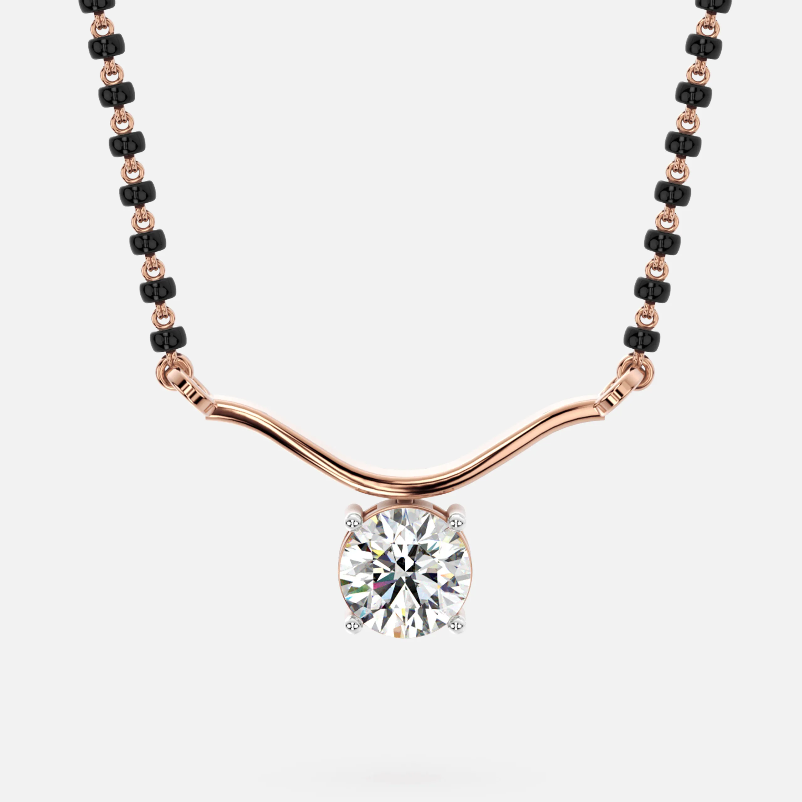 Radiant Curve Diamond Mangalsutra