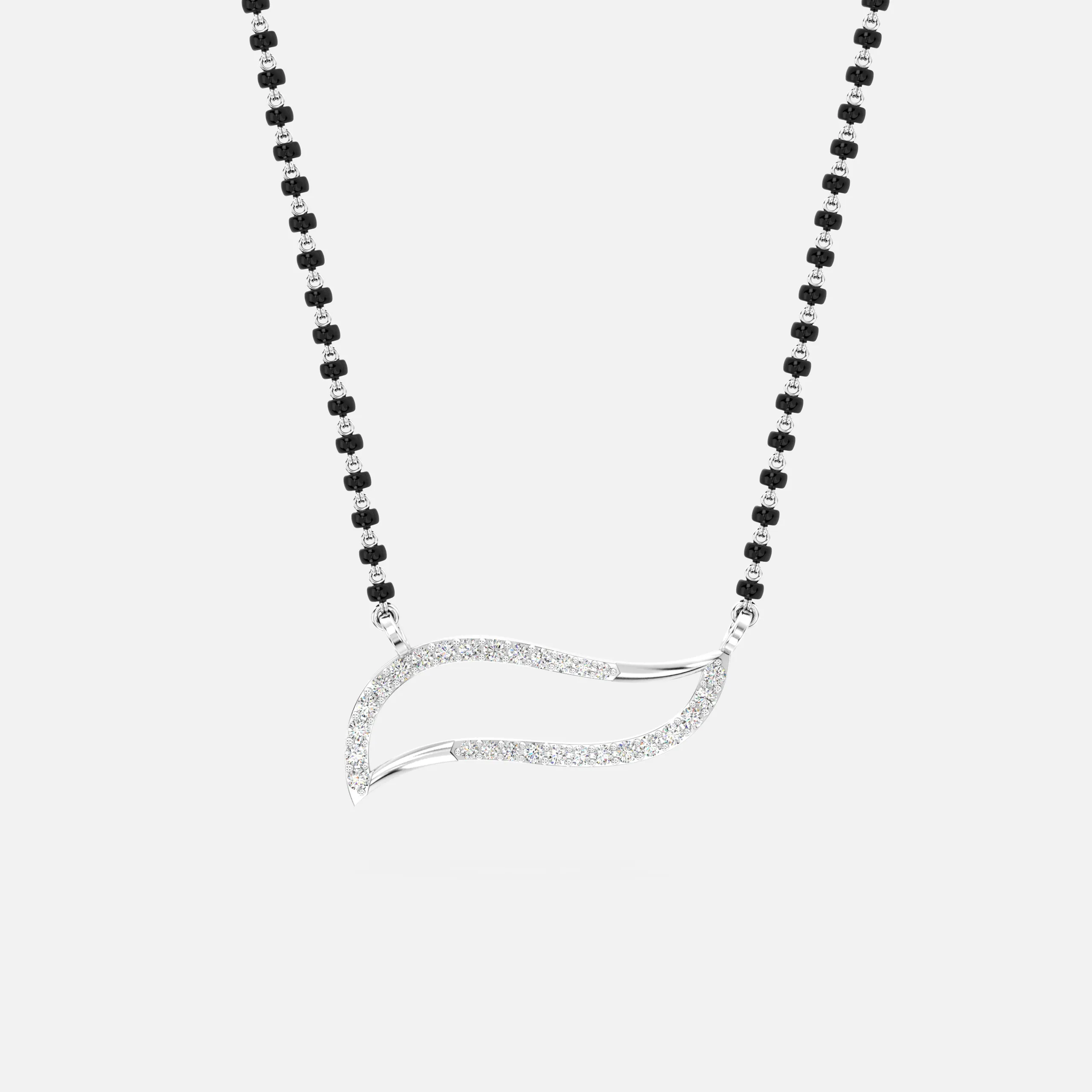 Diamond Flow Curve Mangalsutra