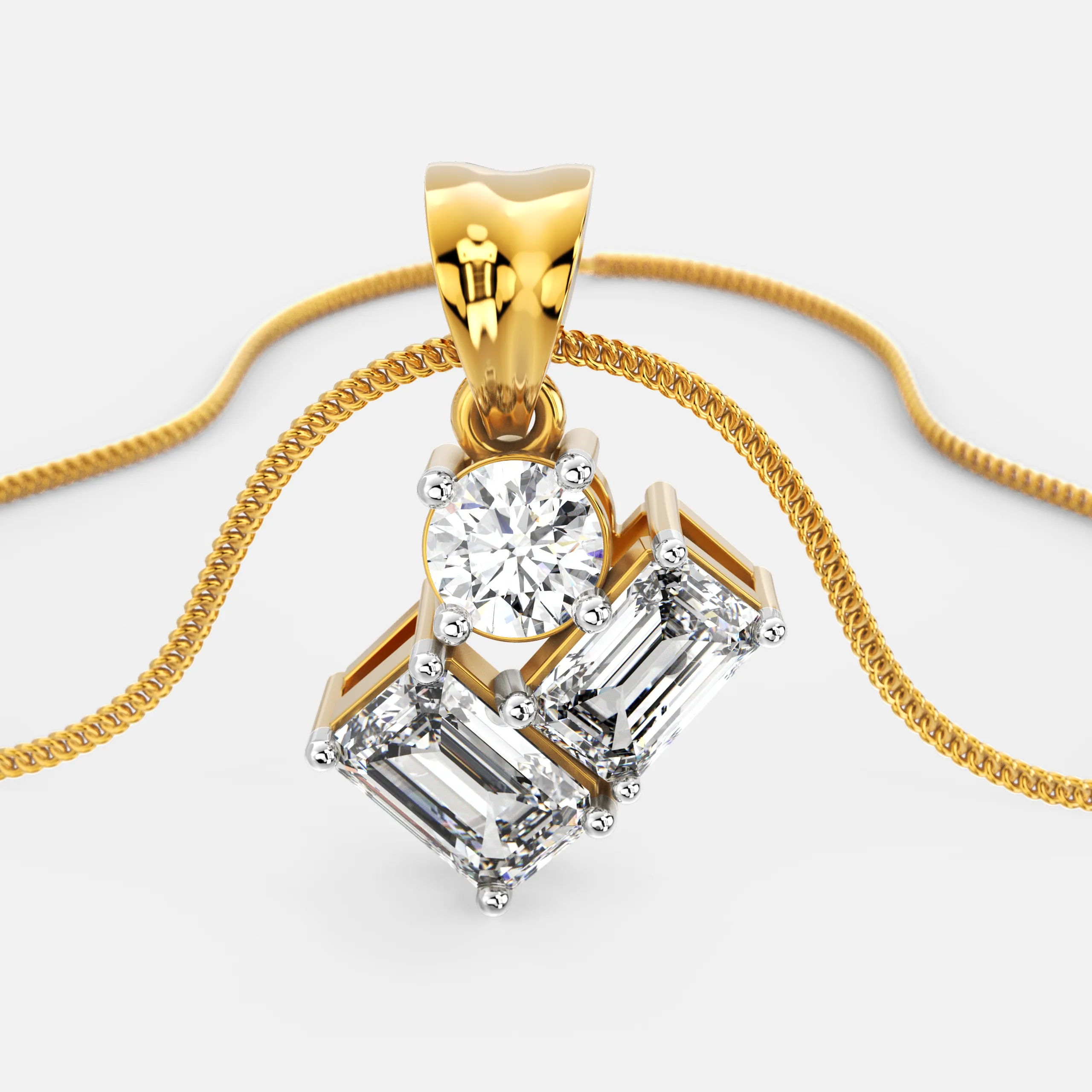 Trio Flair Diamond Pendant