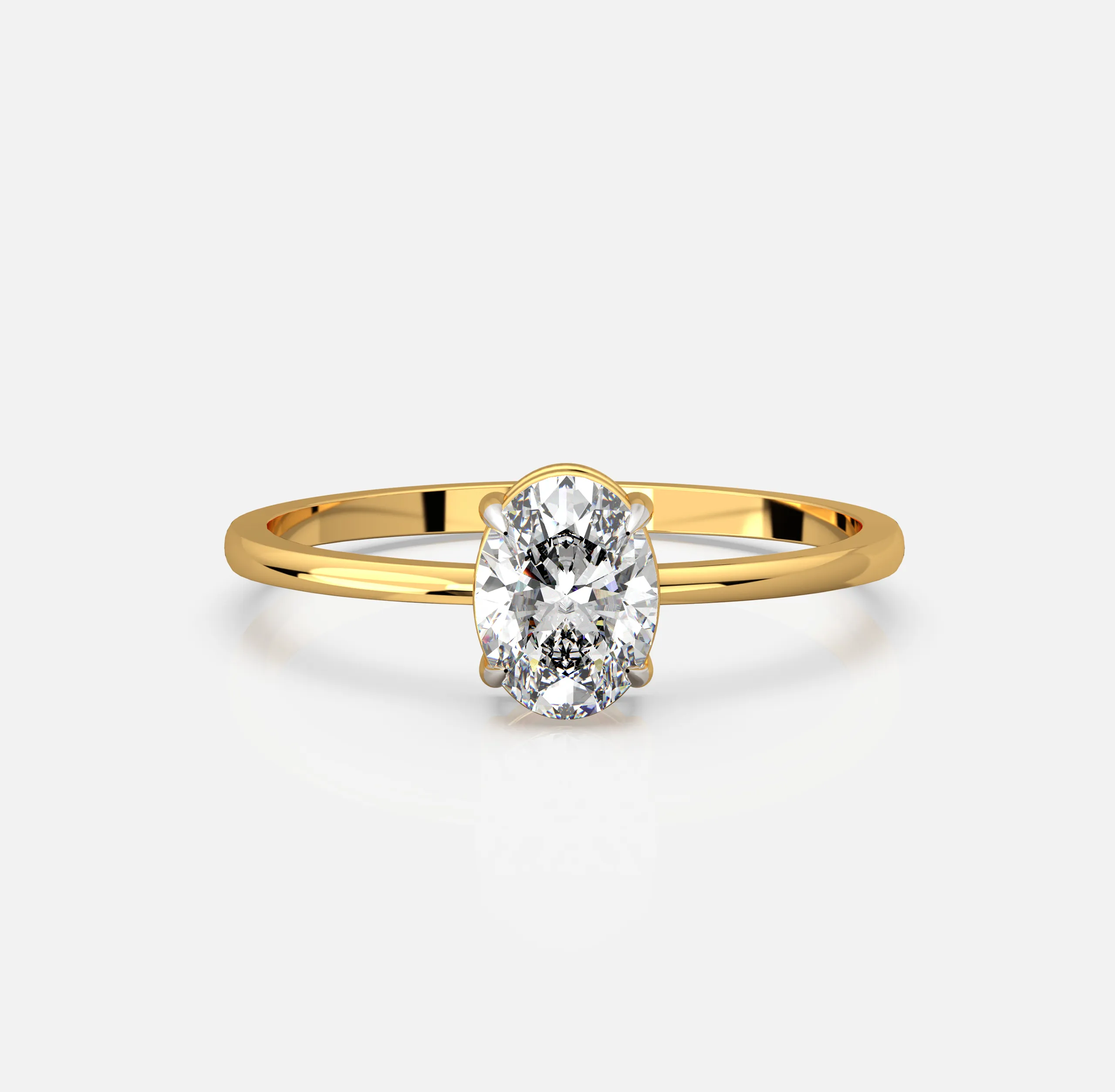 Aurora Oval Solitaire Ring