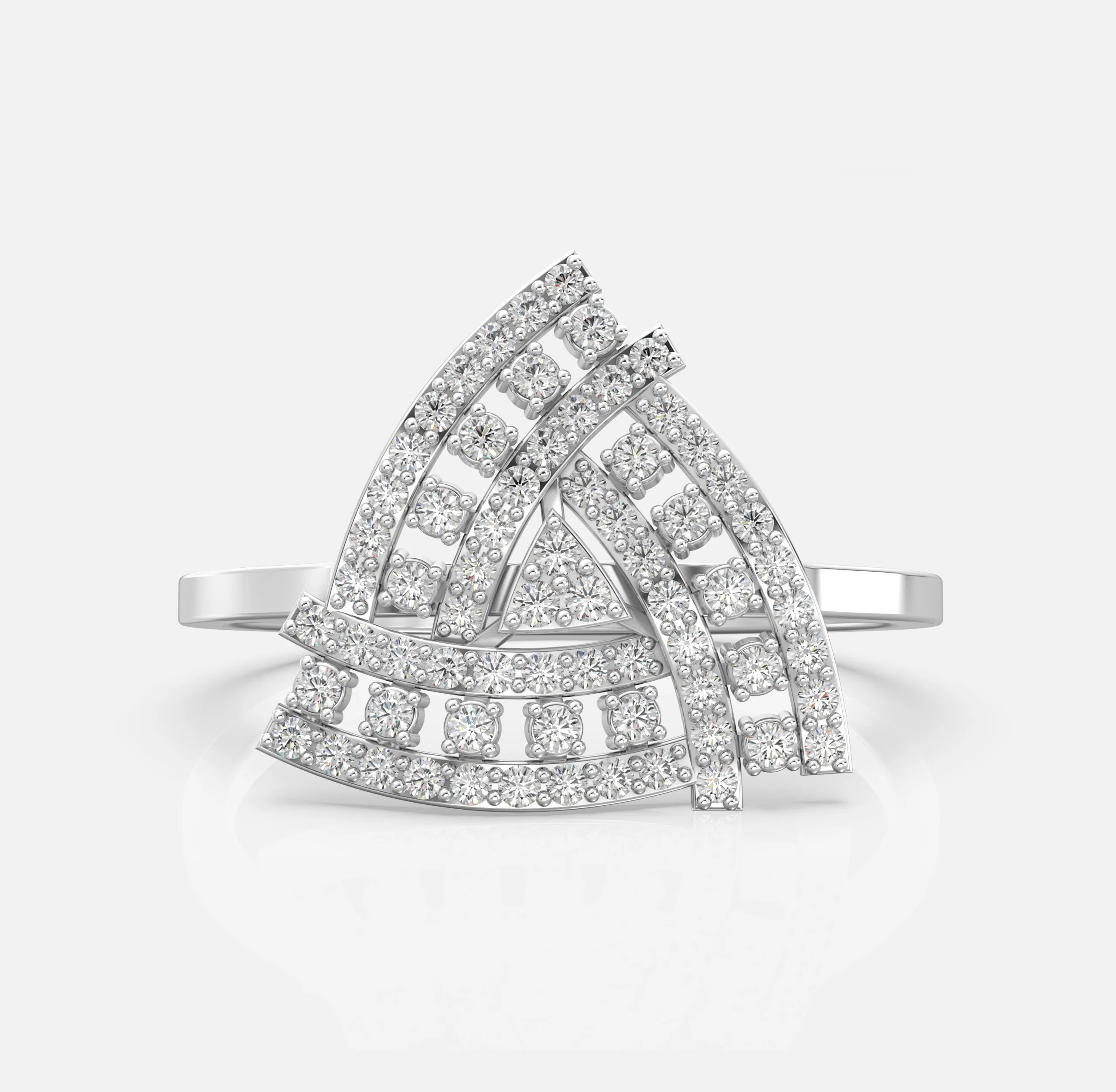Luminous Arc Diamond Ring