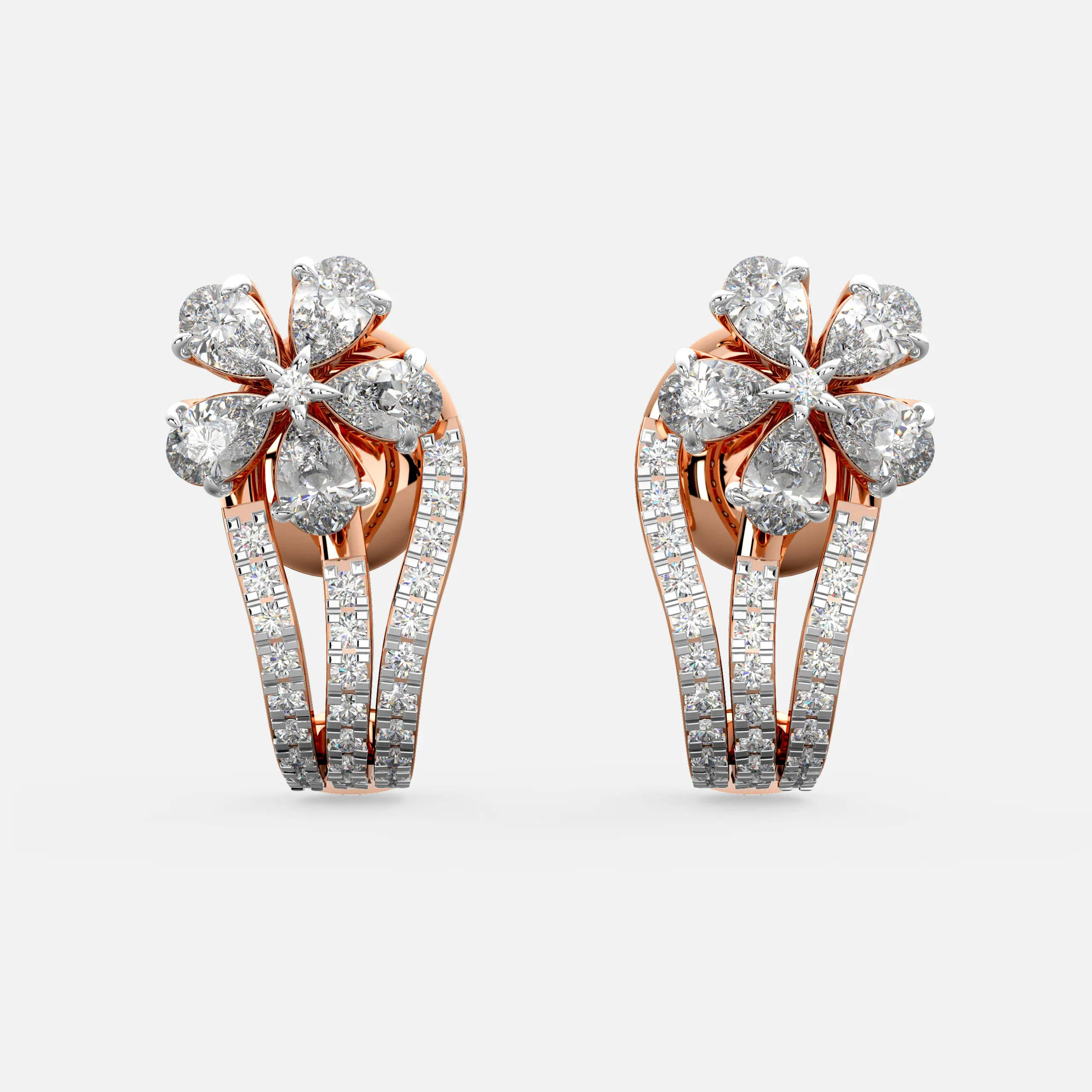 Emerald Glow Diamond Earrings