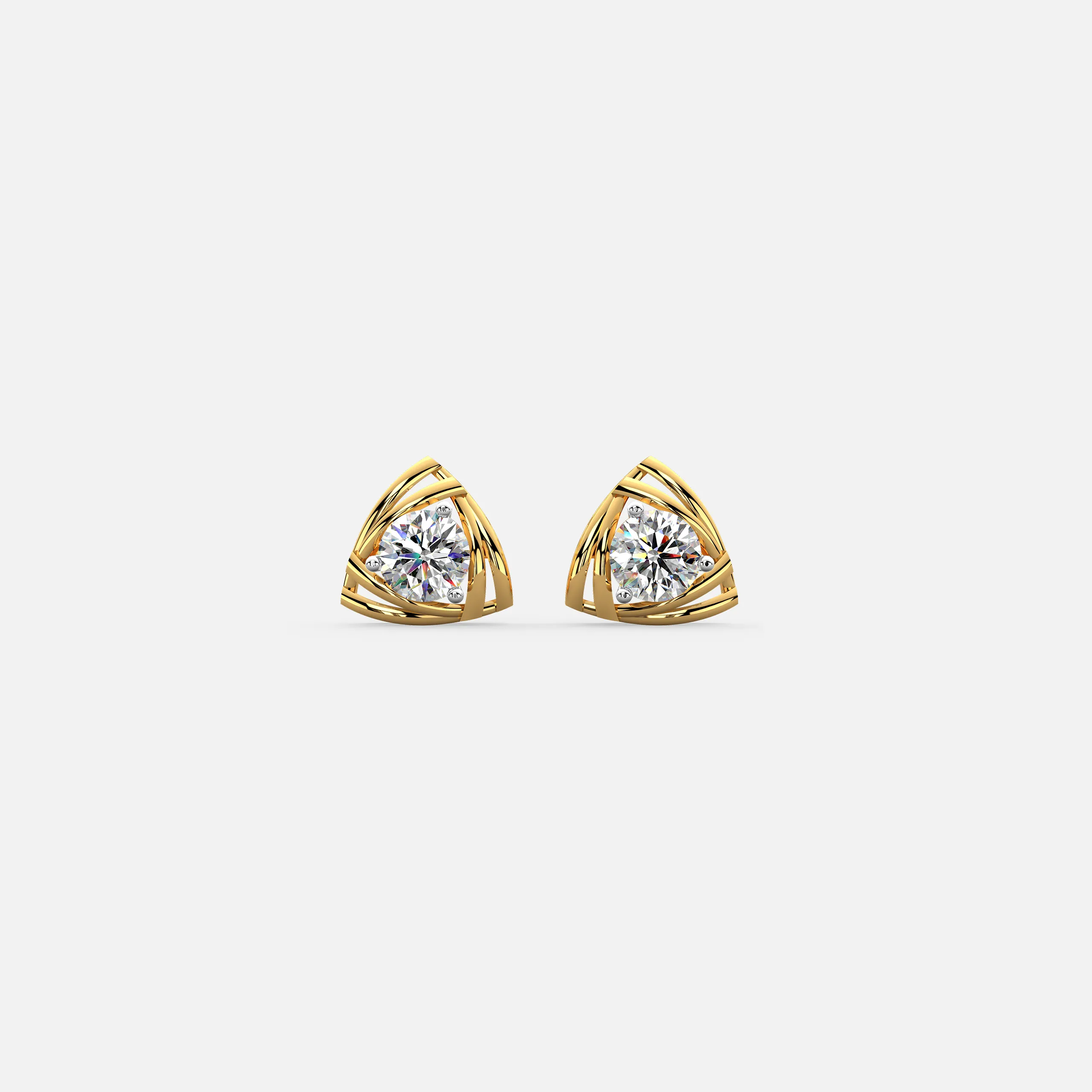 Trinity Weave Diamond Studs