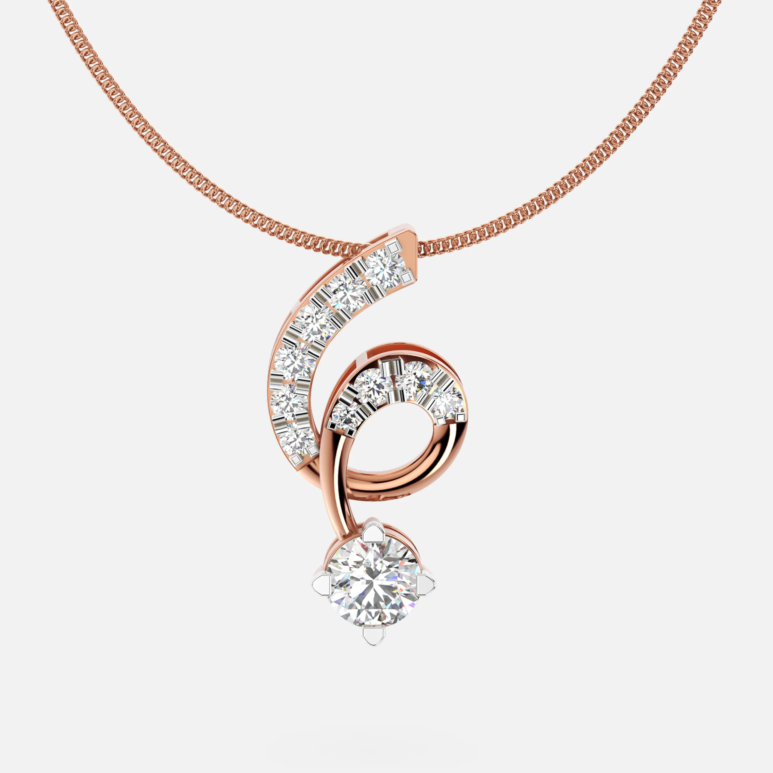 Celeste Curve Diamond Pendant