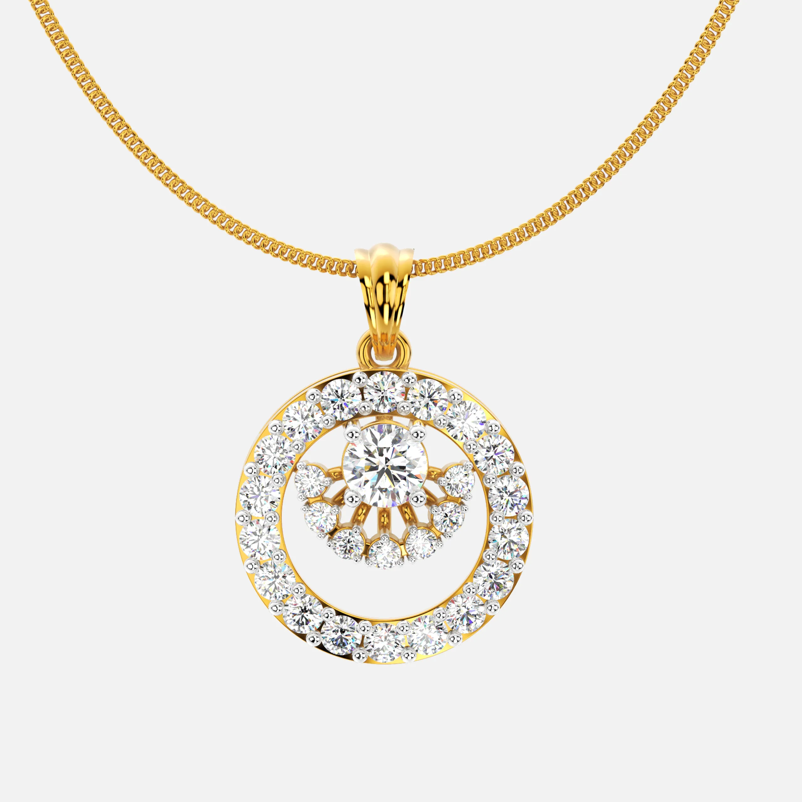 Luna Aura Diamond Pendant