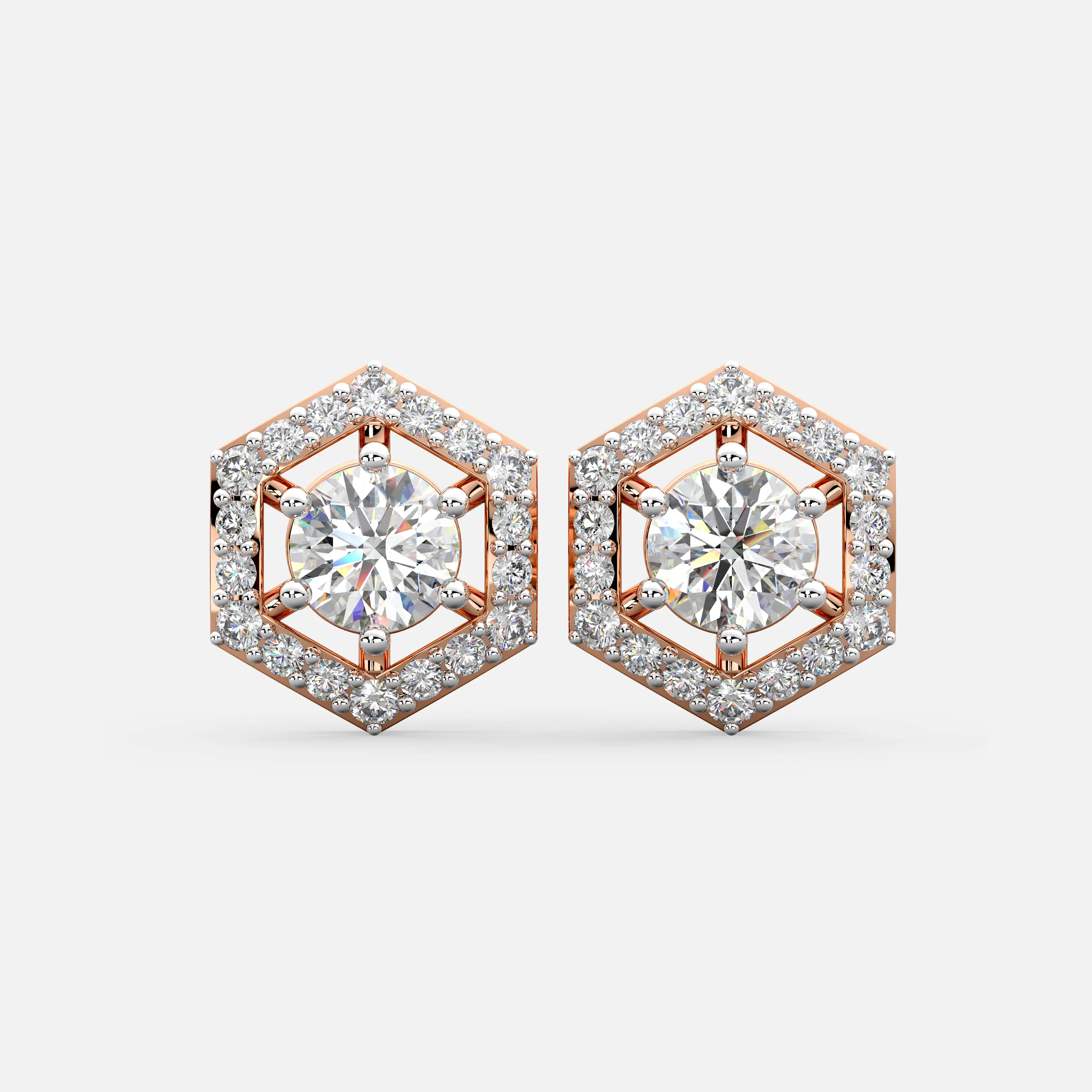 Hexa Glint Diamond Earrings