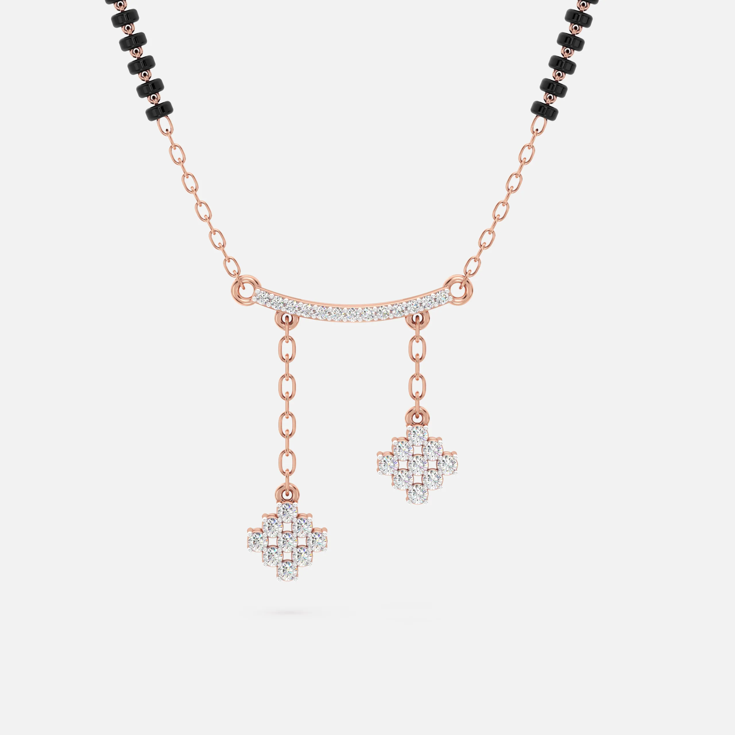 Elegant Diamond Drop Mangalsutra