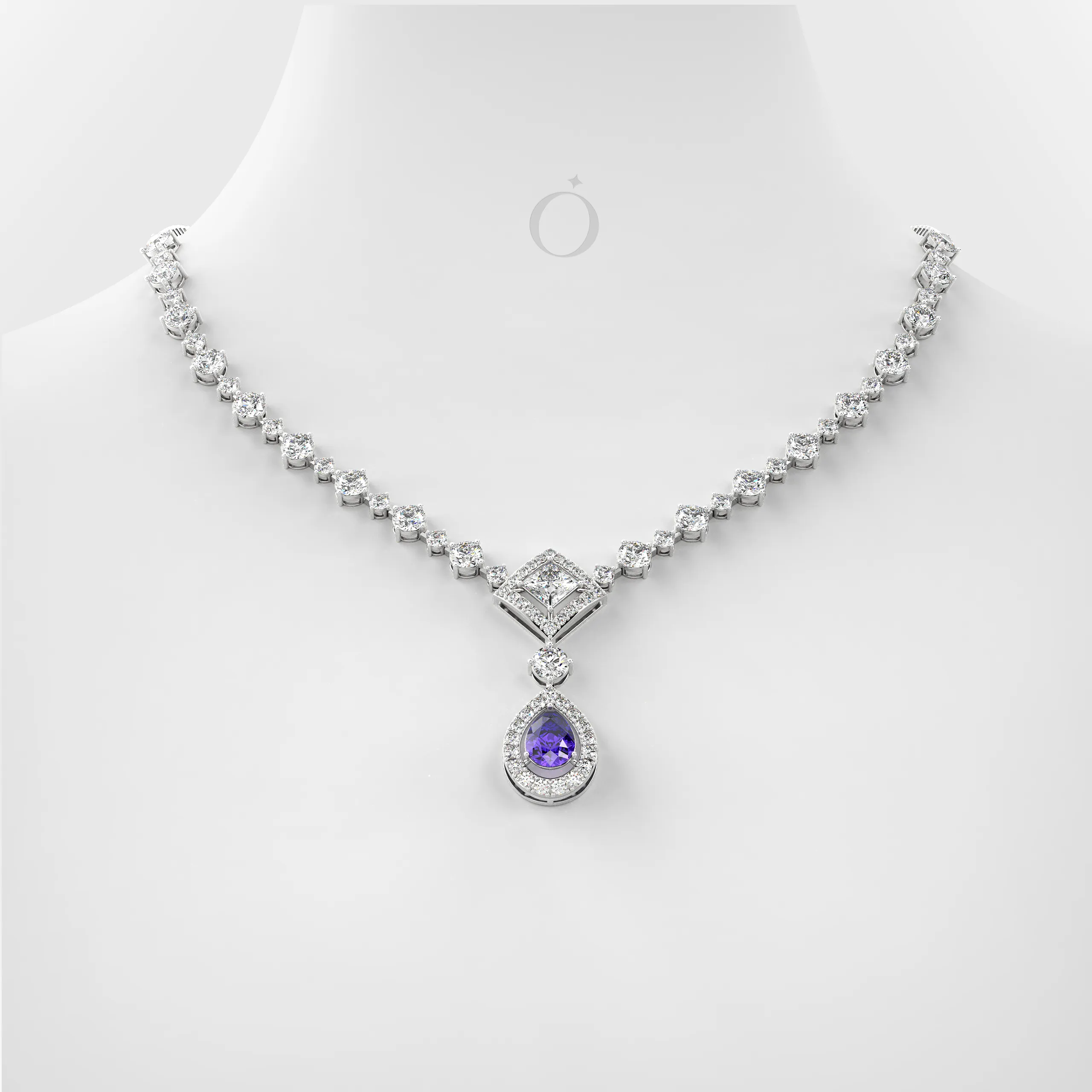 Auralisse Drop Diamond Necklace