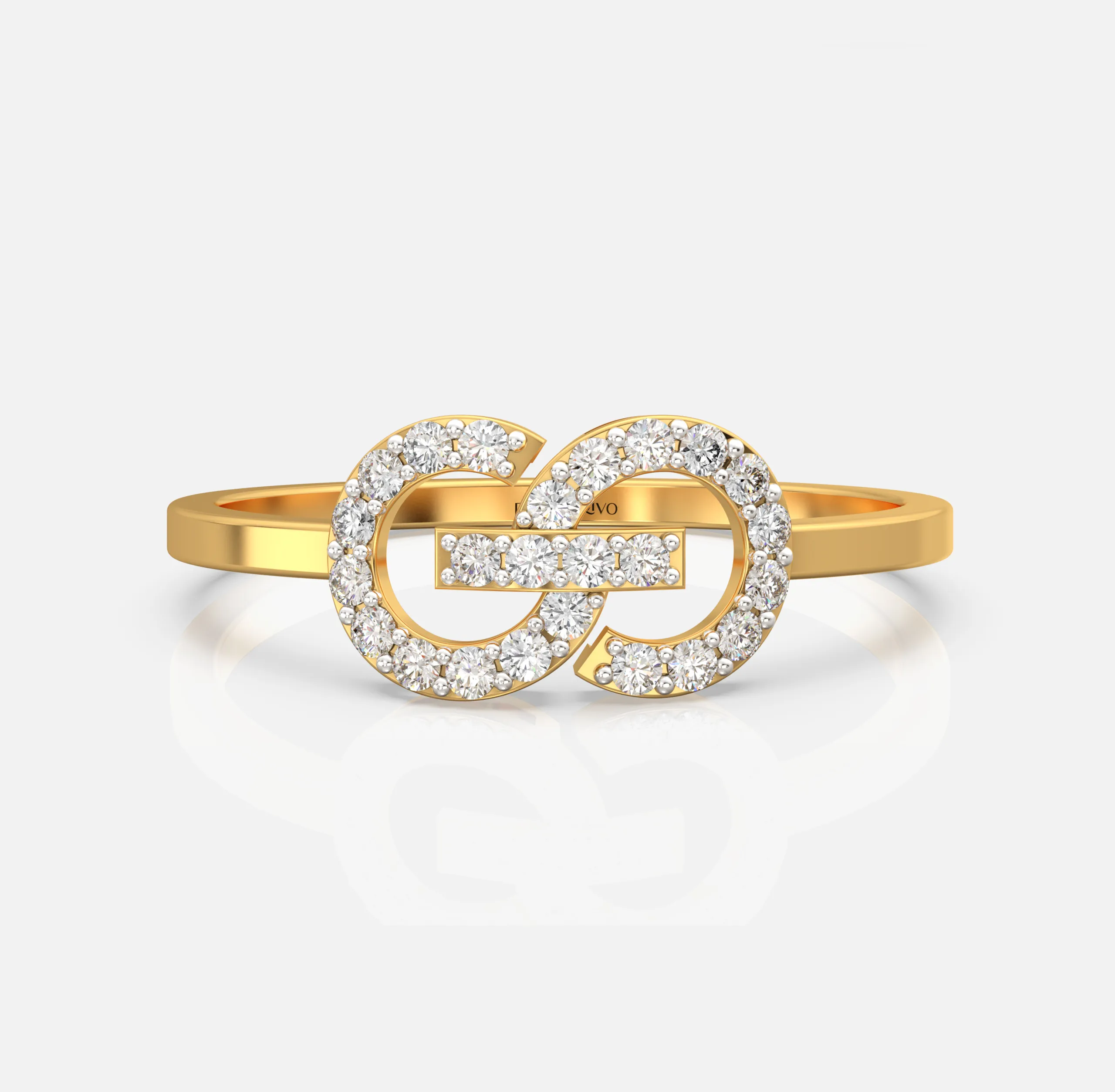 Infinity Knot Diamond Ring