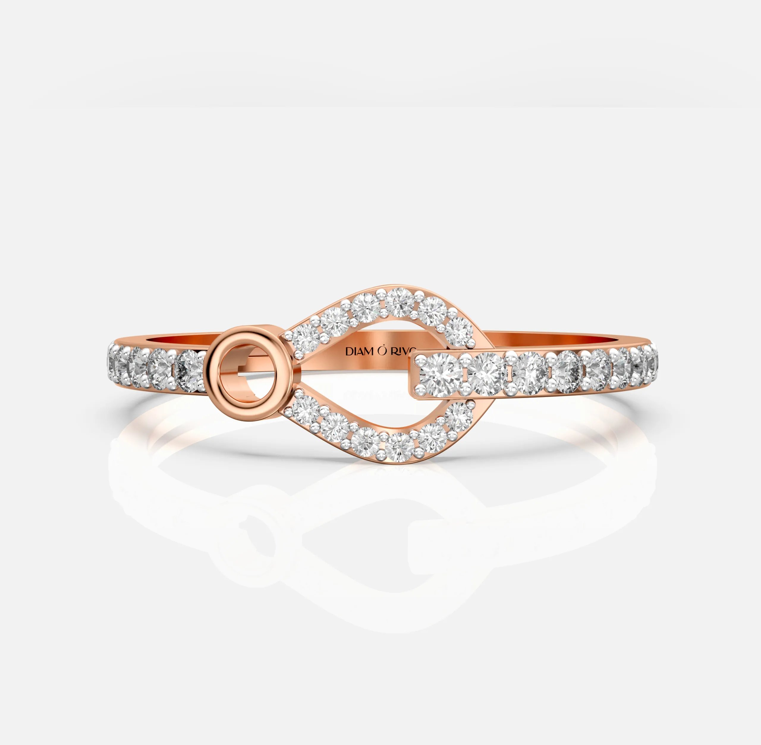 Diamond Loop Clasp Ring