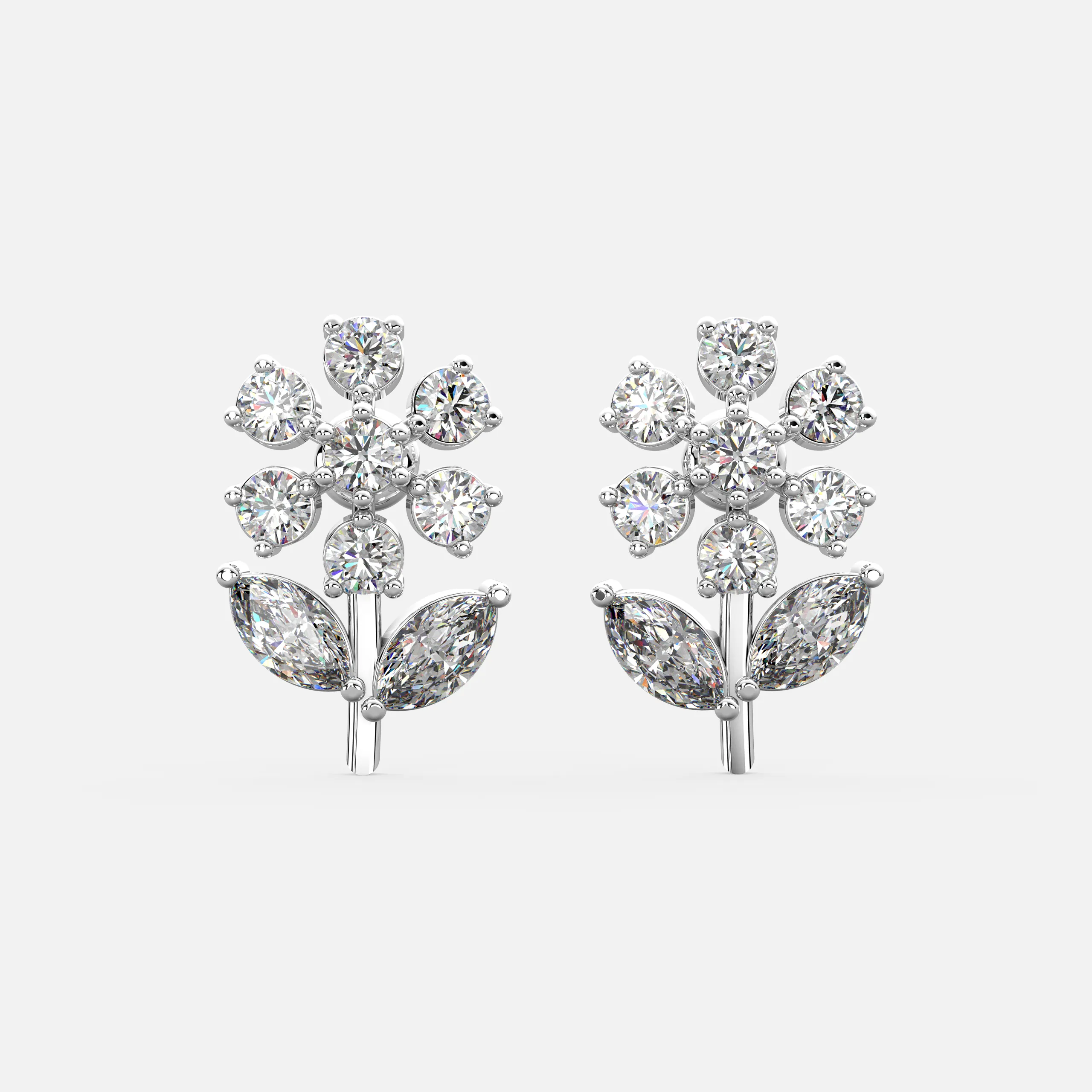 Sunflower Diamond Earrings